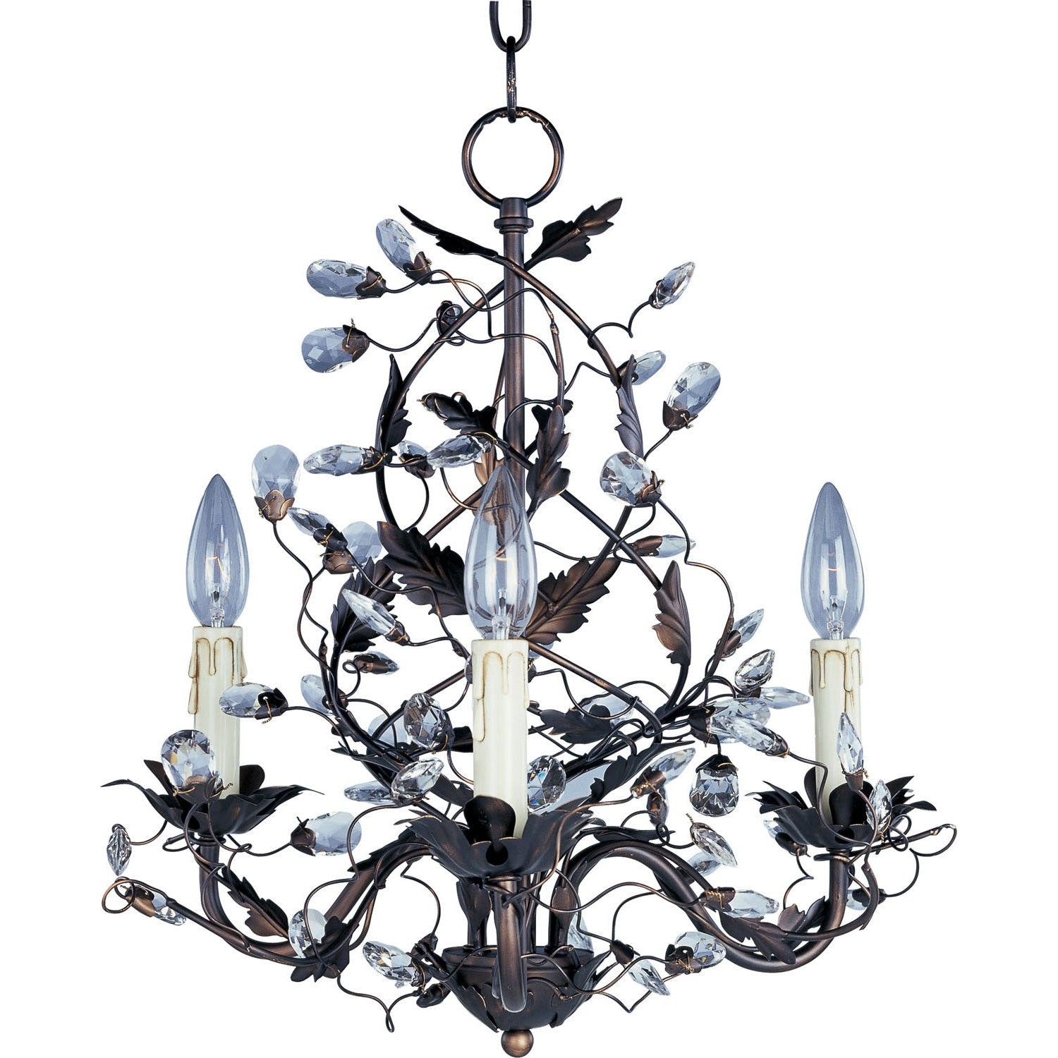 Maxim - 2850OI - Three Light Chandelier - Elegante - Oil Rubbed Bronze