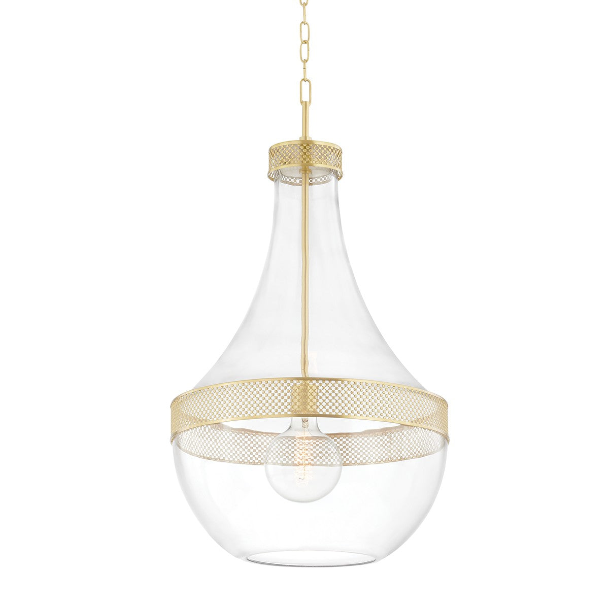Hudson Valley - 1817-AGB - One Light Pendant - Hagen - Aged Brass