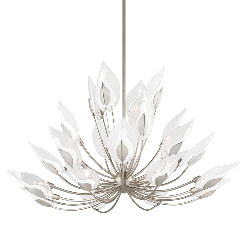 Hudson Valley - 4856-SL - 24 Light Chandelier - Blossom - Silver Leaf