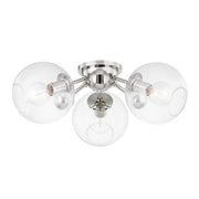 Hudson Valley - 8025-PN - Three Light Semi Flush Mount - Abbott - Polished Nickel