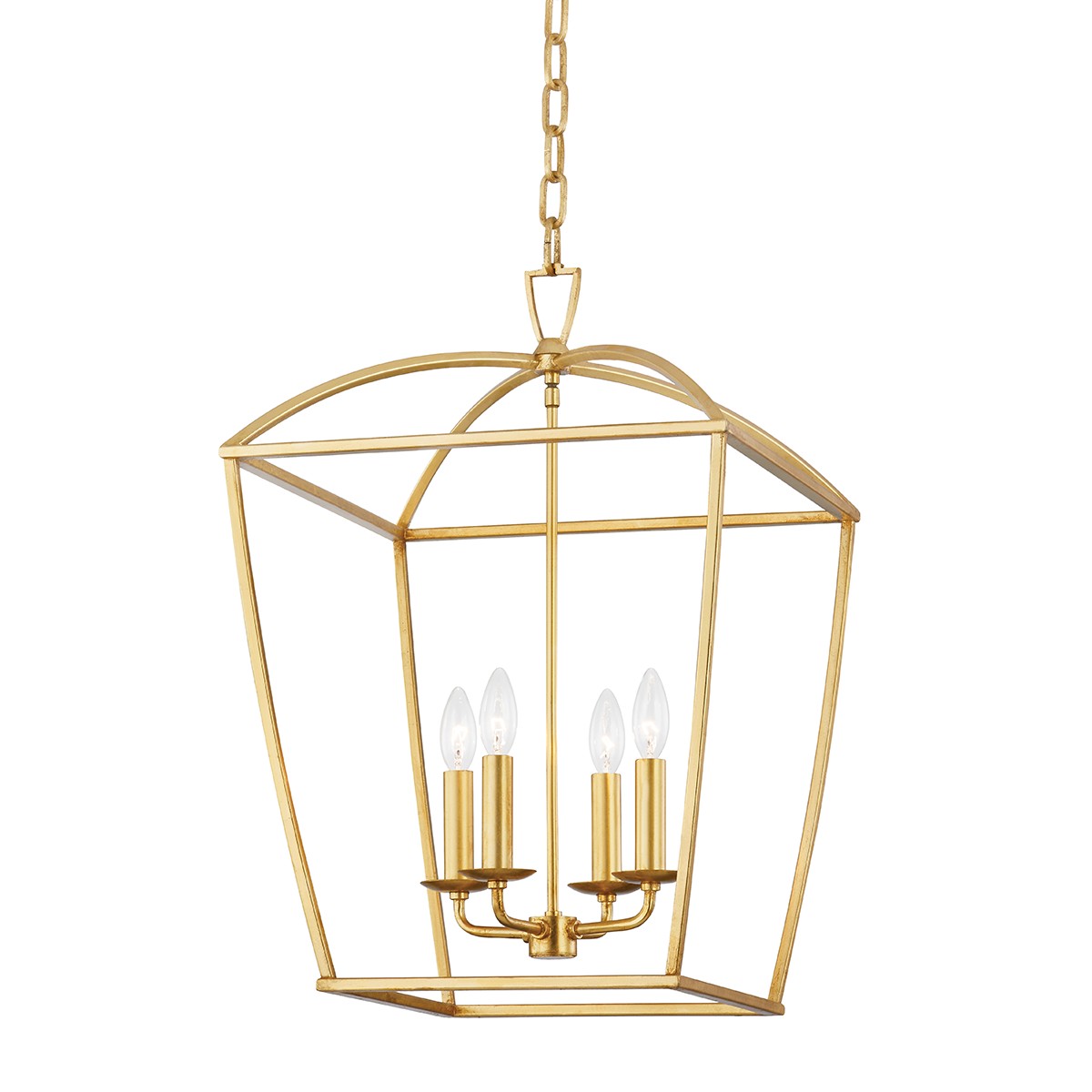 Hudson Valley - 8317-GL - Four Light Lantern - Bryant - Gold Leaf