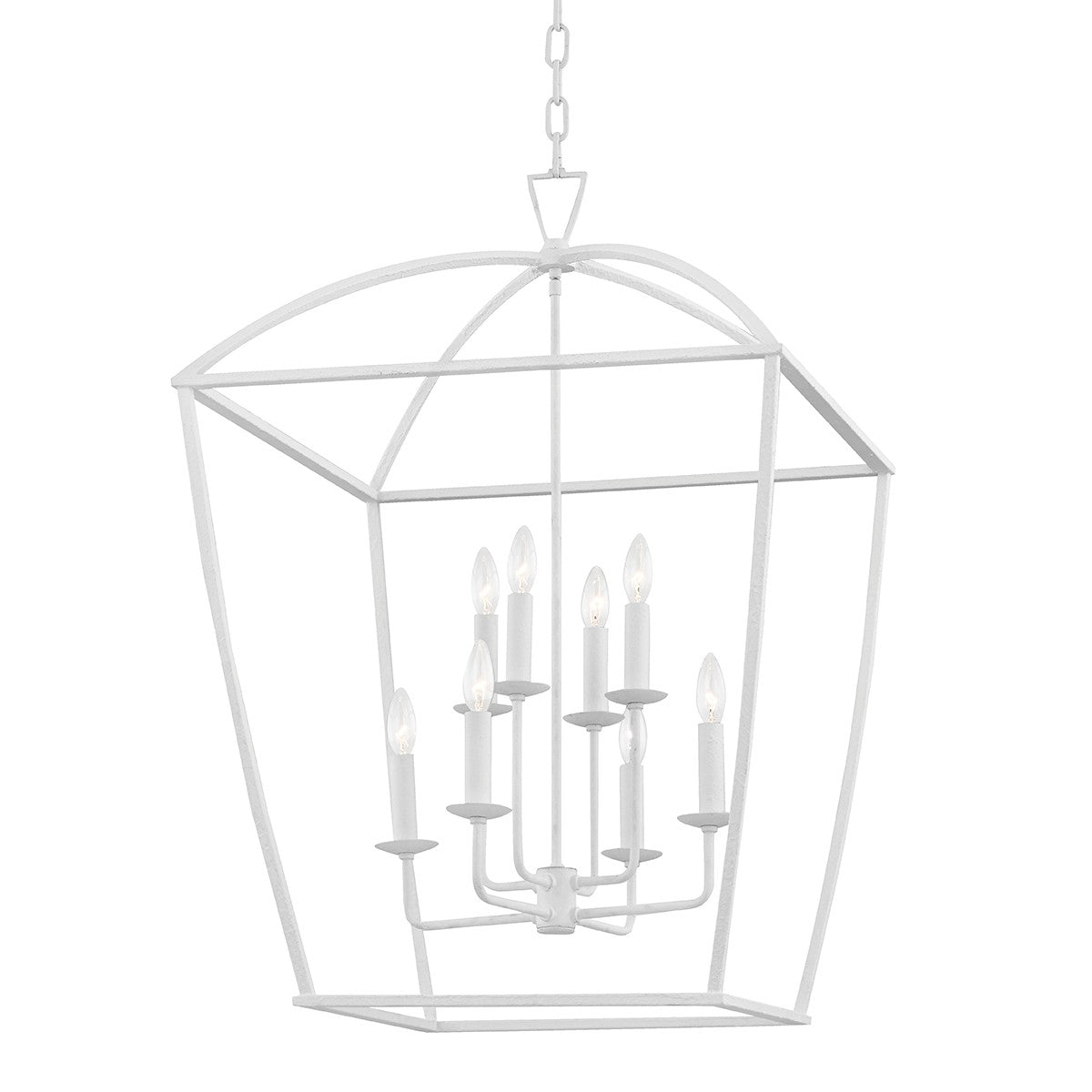 Hudson Valley - 8324-WP - Eight Light Lantern - Bryant - White Plaster