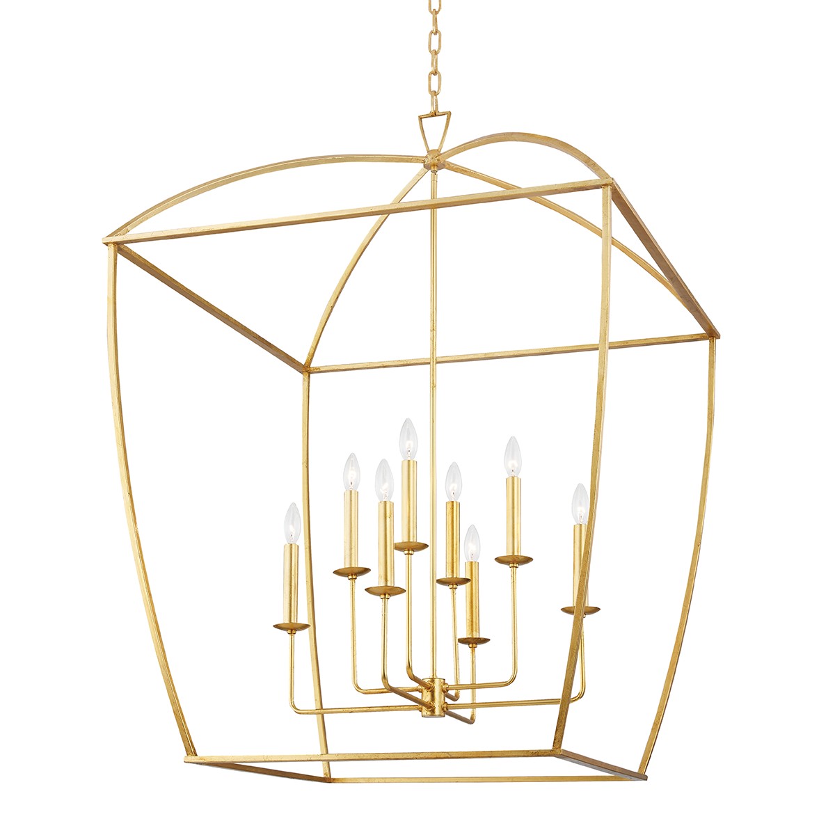 Hudson Valley - 8334-GL - Eight Light Lantern - Bryant - Gold Leaf