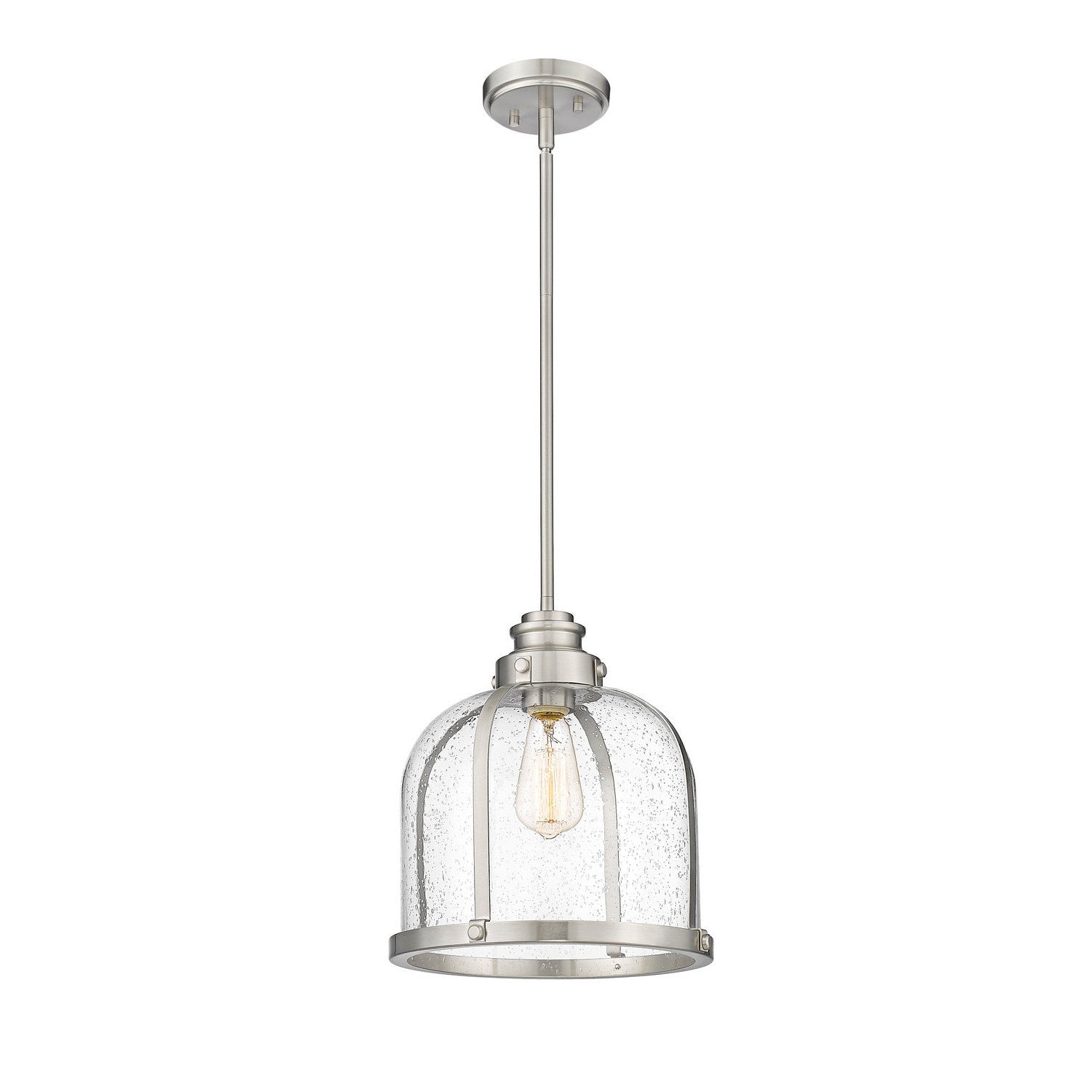 Z-Lite - 337P12BN - One Light Pendant - Burren - Brushed Nickel