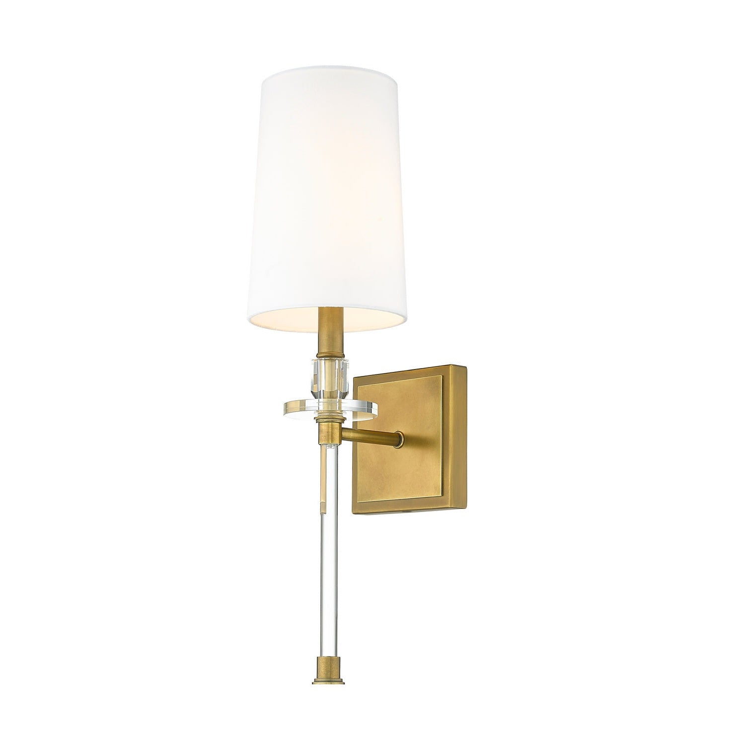 Z-Lite - 803-1S-RB-WH - One Light Wall Sconce - Sophia - Rubbed Brass