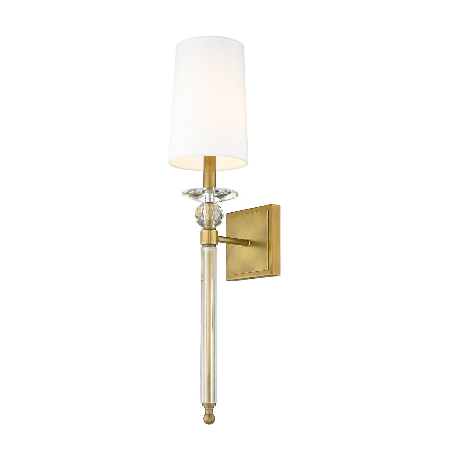 Z-Lite - 804-1S-RB-WH - One Light Wall Sconce - Ava - Rubbed Brass