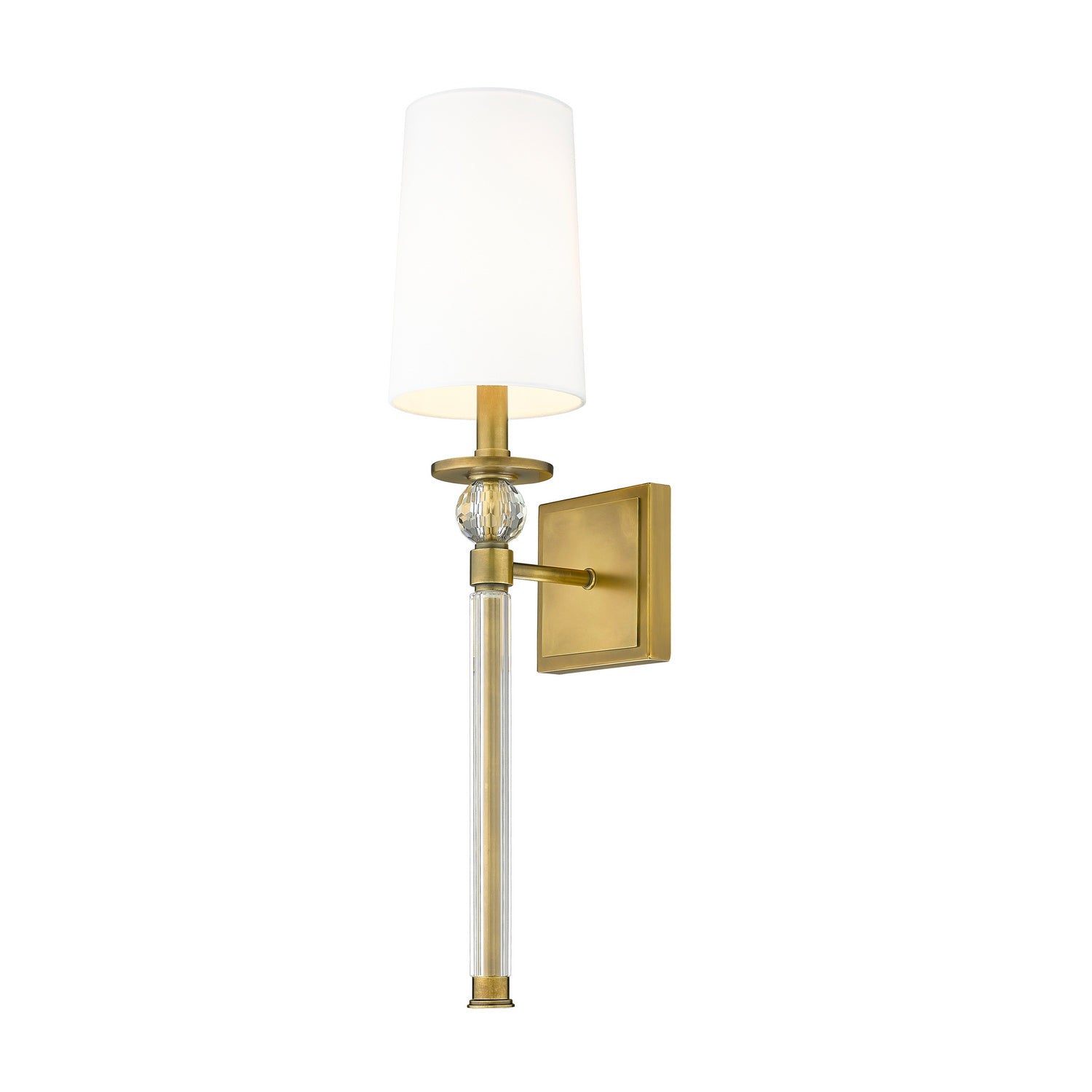 Z-Lite - 805-1S-RB-WH - One Light Wall Sconce - Mia - Rubbed Brass