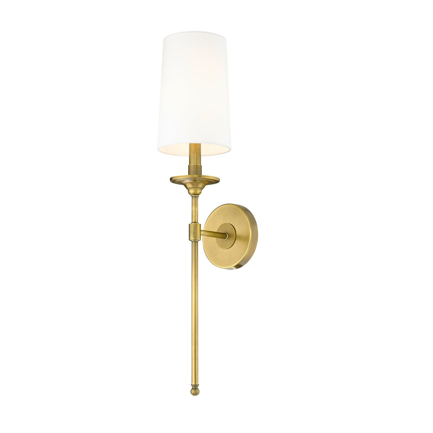 Z-Lite - 807-1S-RB-WH - One Light Wall Sconce - Emily - Rubbed Brass