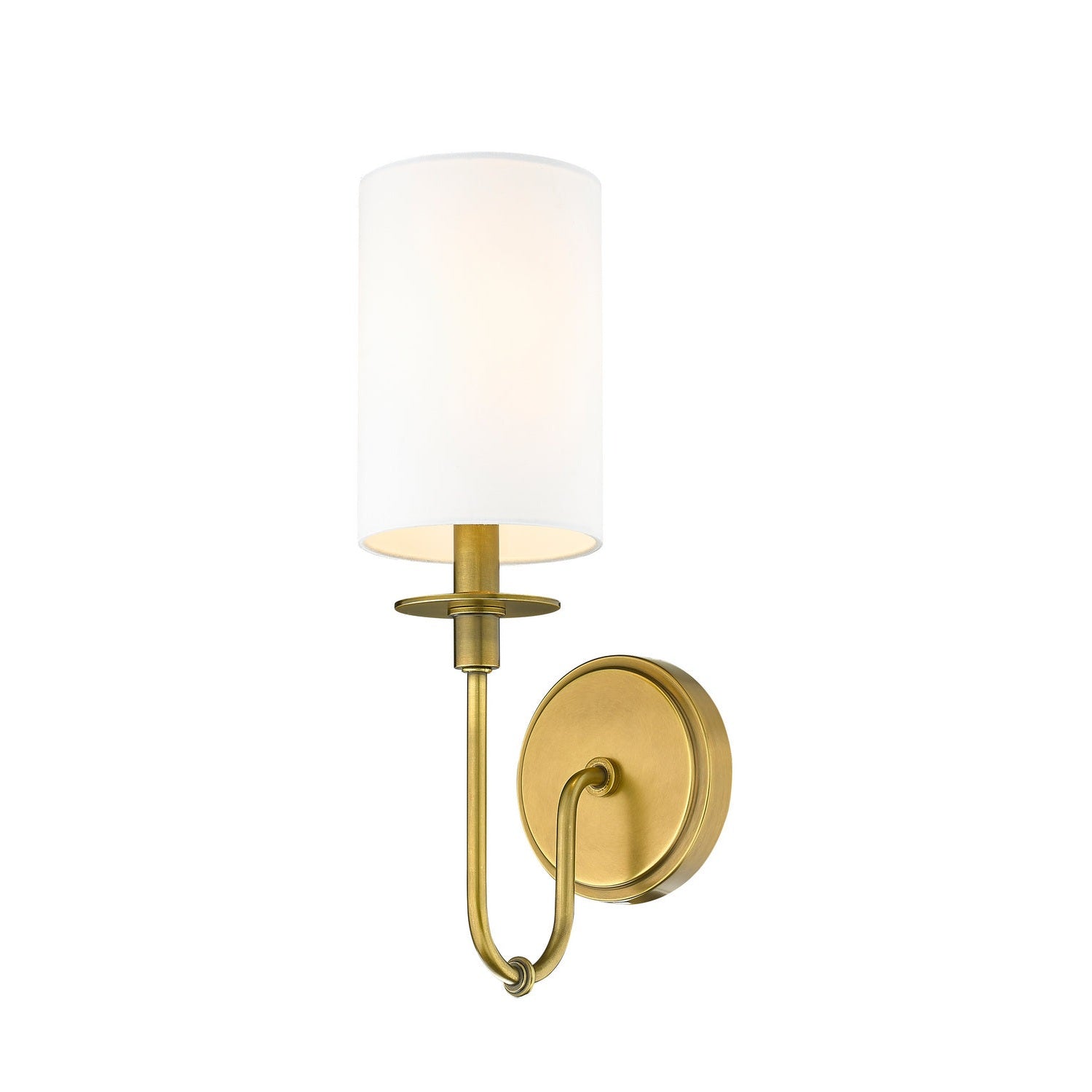 Z-Lite - 809-1S-RB-WH - One Light Wall Sconce - Ella - Rubbed Brass