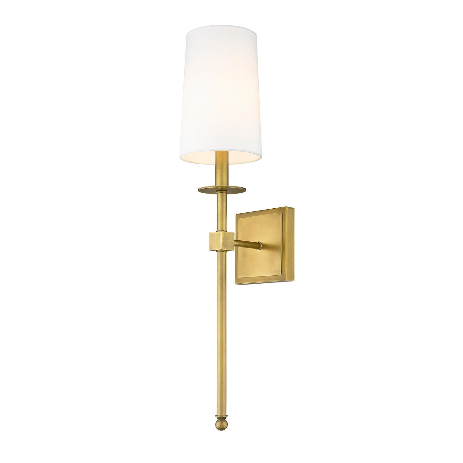 Z-Lite - 811-1S-RB-WH - One Light Wall Sconce - Camila - Rubbed Brass