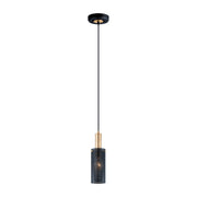 Maxim - 10081BKSBR - One Light Mini Pendant - Perf - Black / Satin Brass