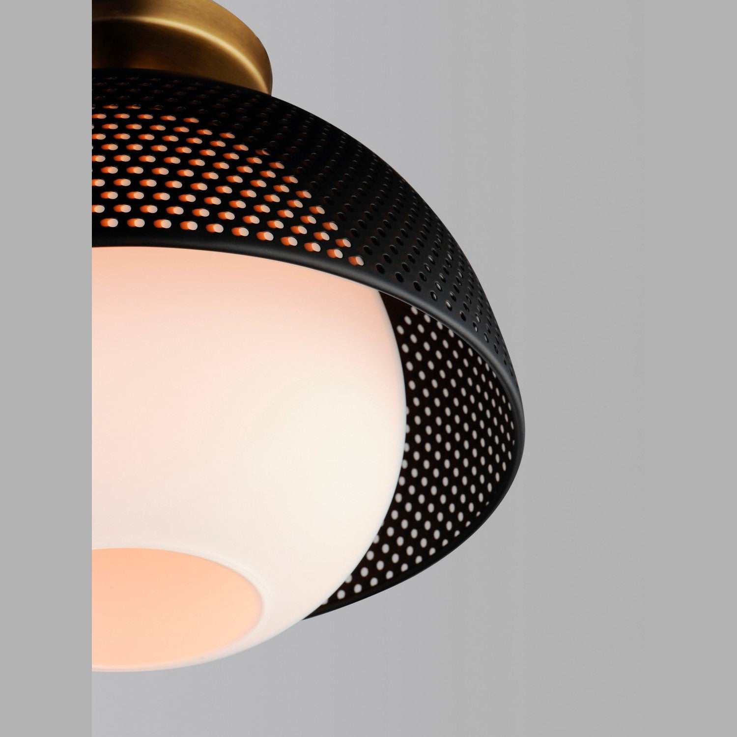 Maxim - 10083WTBKSBR - One Light Flush Mount - Perf - Black / Satin Brass