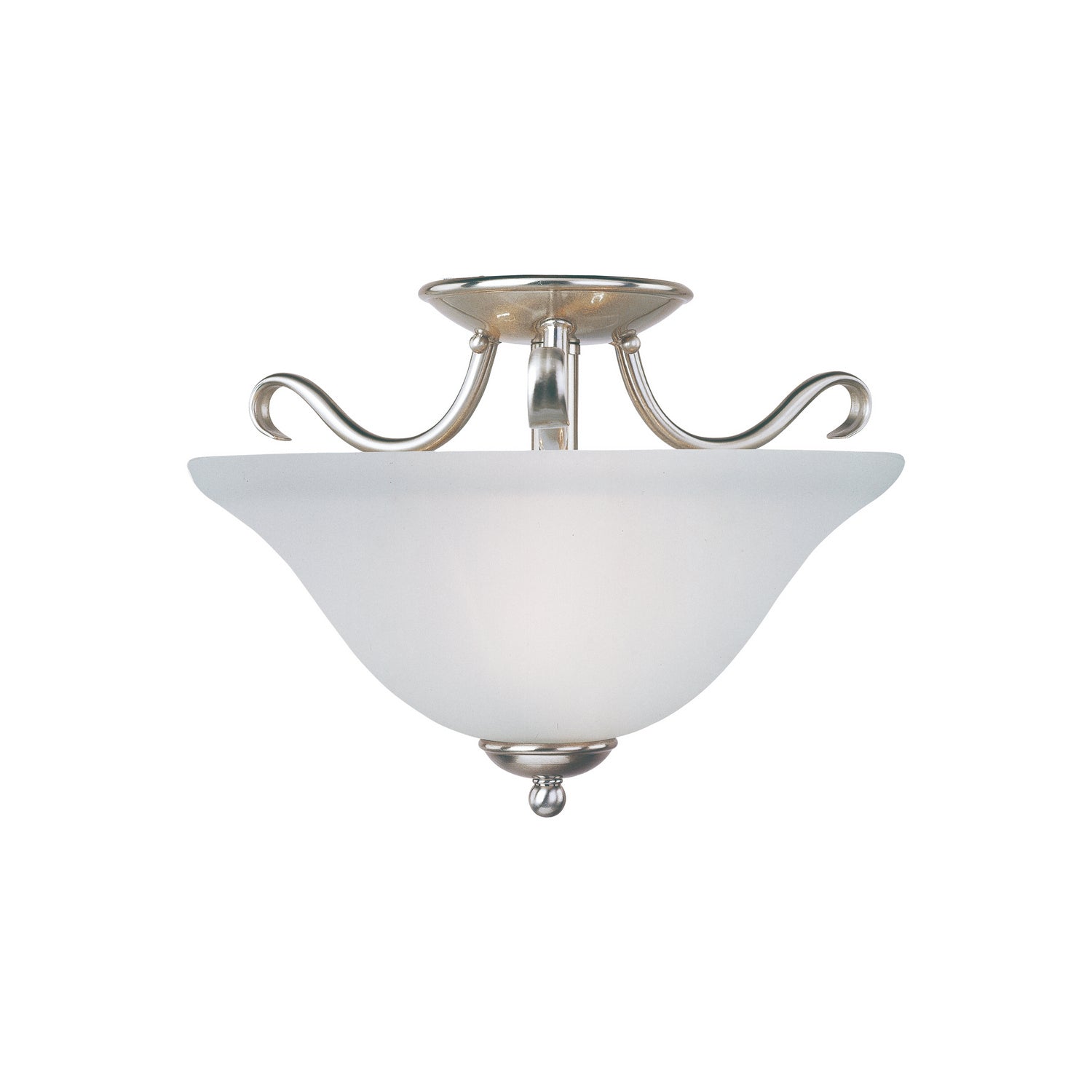 Maxim - 10120FTSN - Two Light Semi-Flush Mount - Basix - Satin Nickel