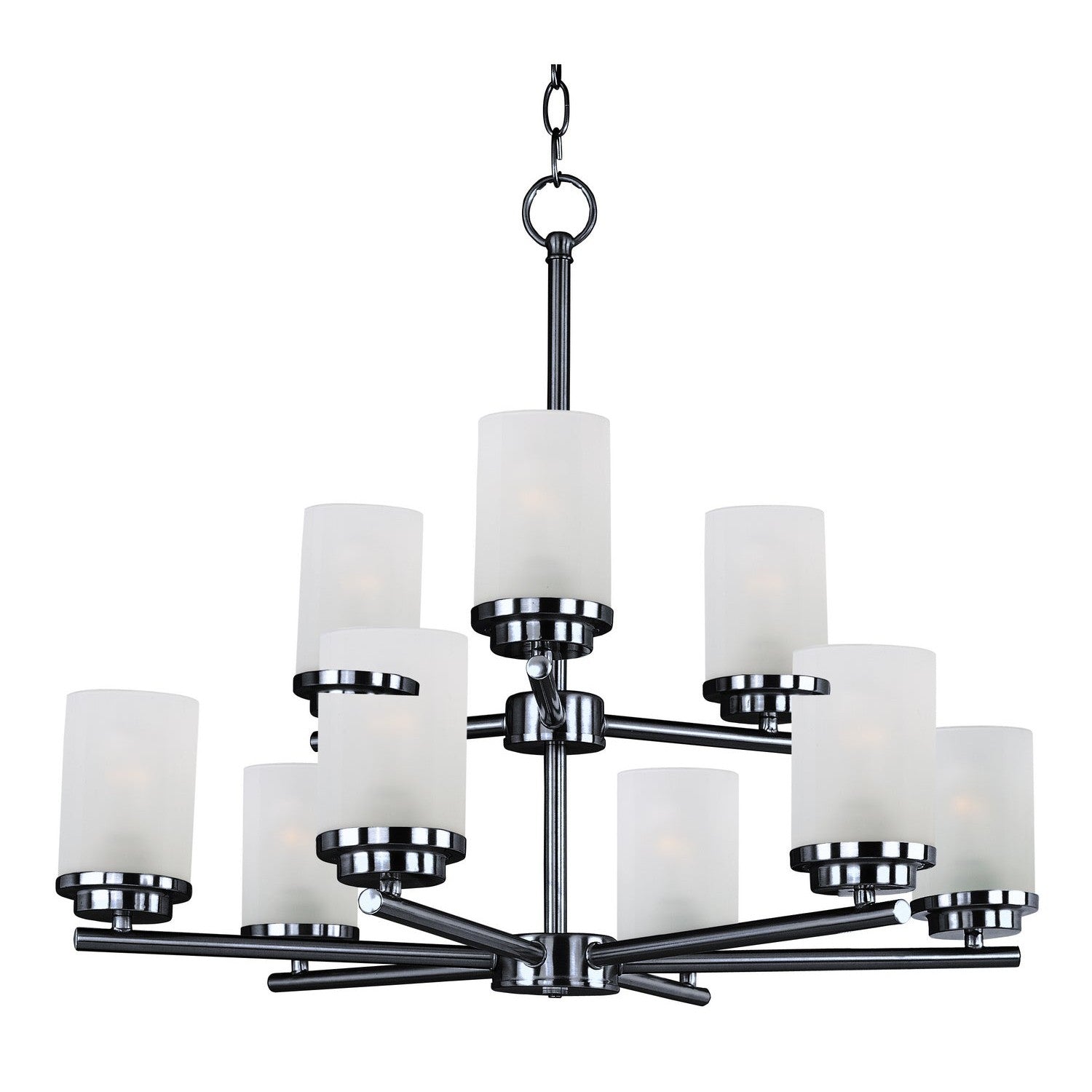 Maxim - 10206FTBK - Nine Light Chandelier - Corona - Black