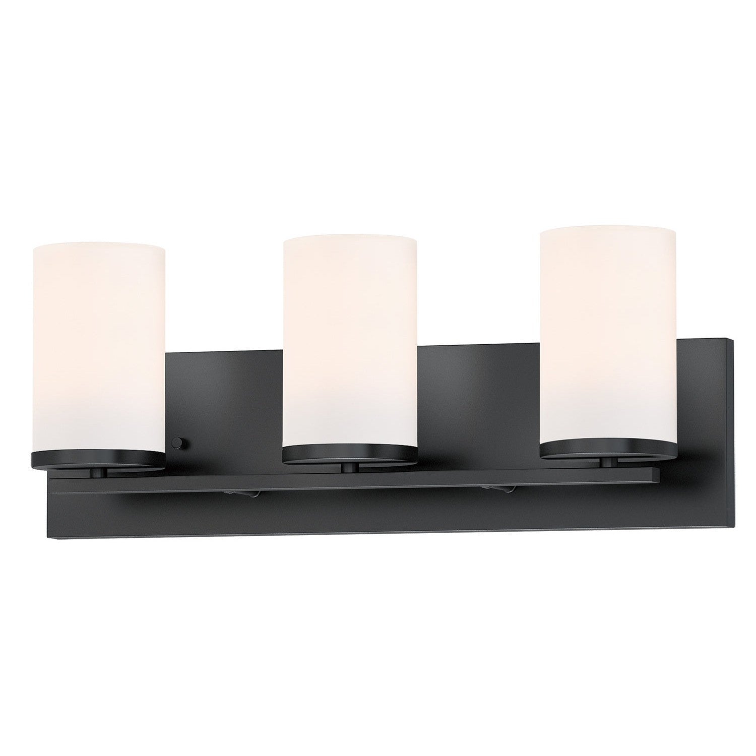 Maxim - 10283SWBK - Three Light Bath Vanity - Lateral - Black