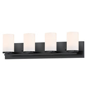 Maxim - 10284SWBK - Four Light Bath Vanity - Lateral - Black