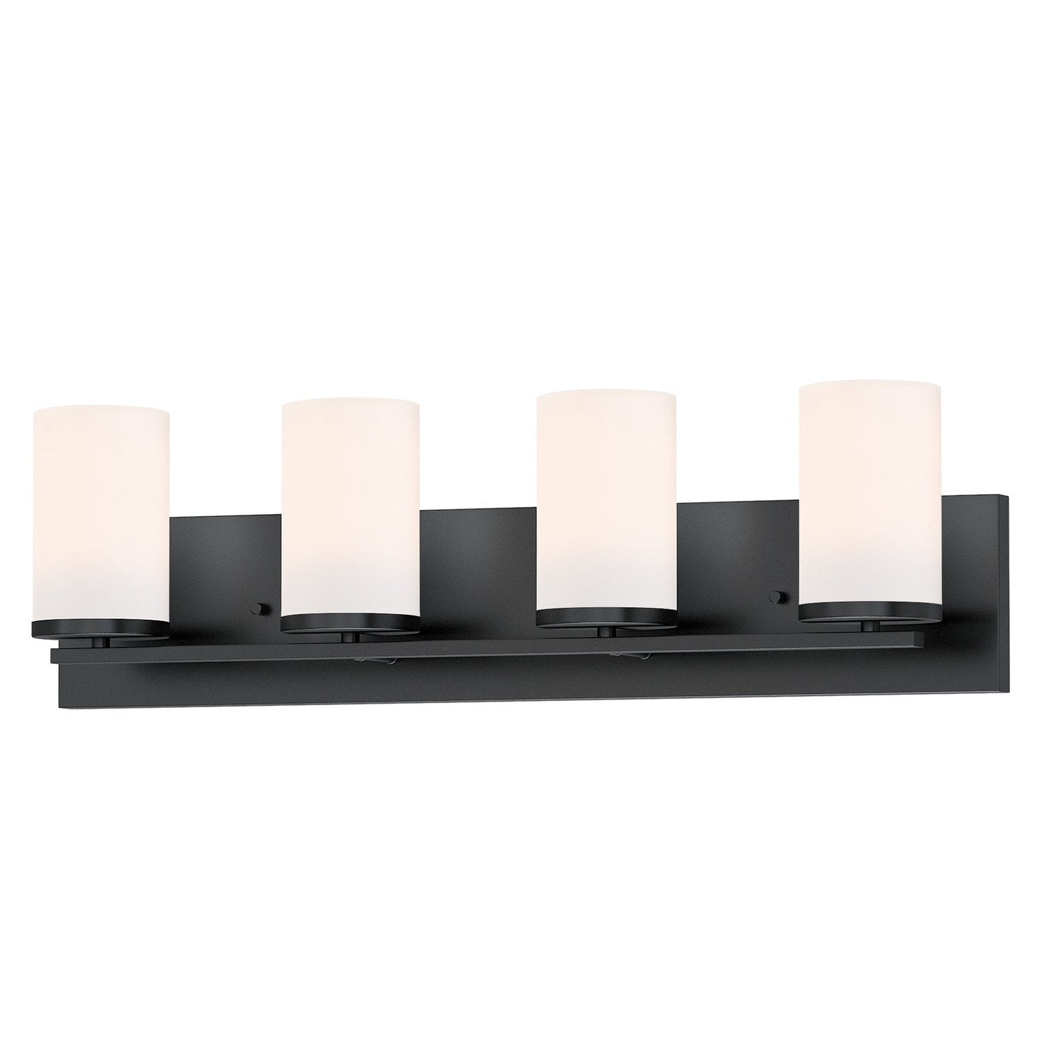 Maxim - 10284SWBK - Four Light Bath Vanity - Lateral - Black