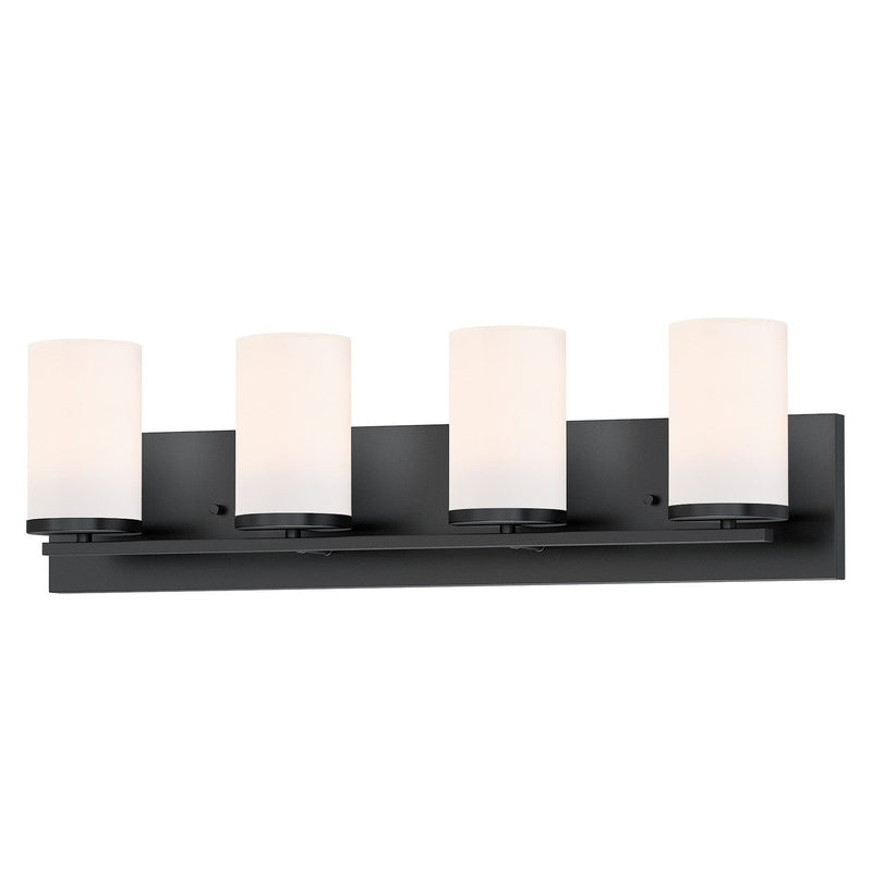 Maxim - 10284SWBK - Four Light Bath Vanity - Lateral - Black