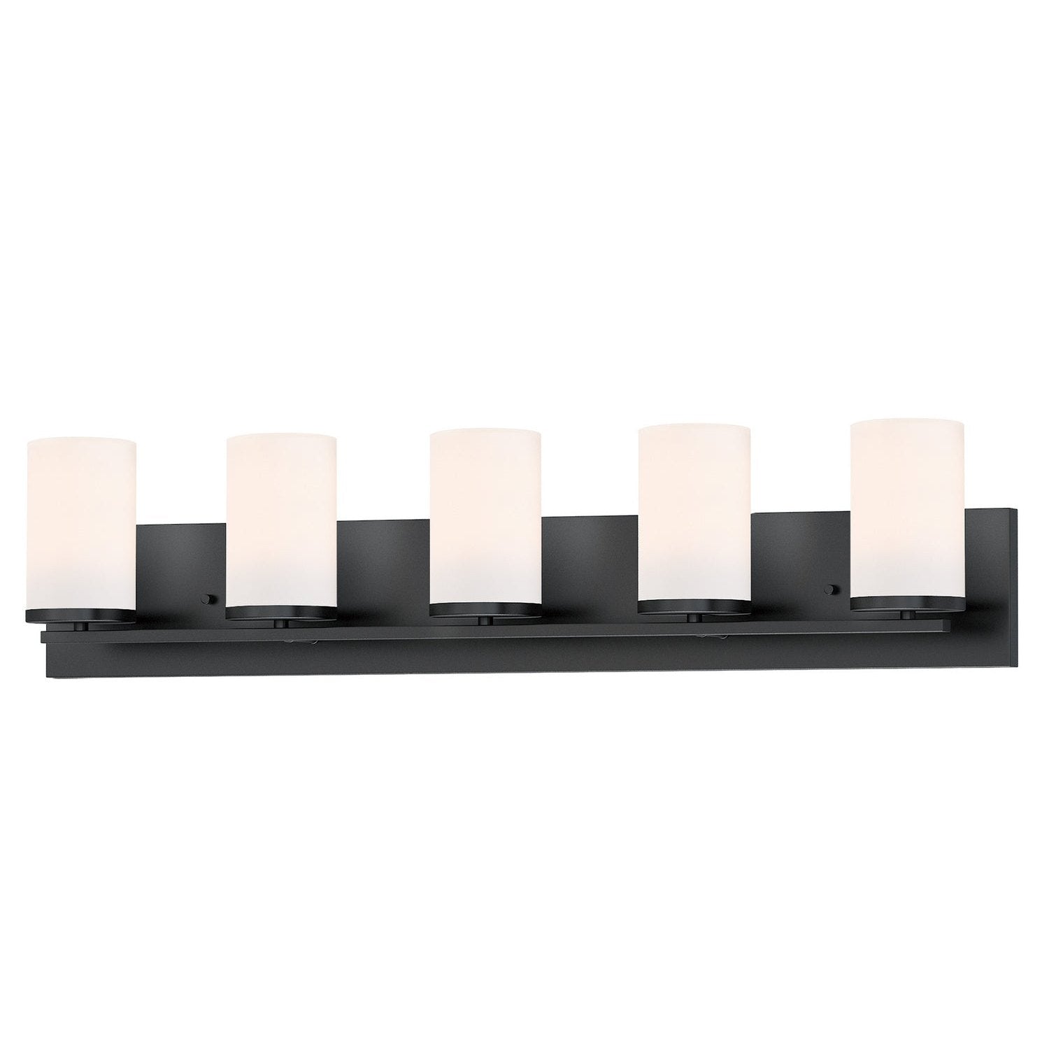 Maxim - 10285SWBK - Five Light Bath Vanity - Lateral - Black