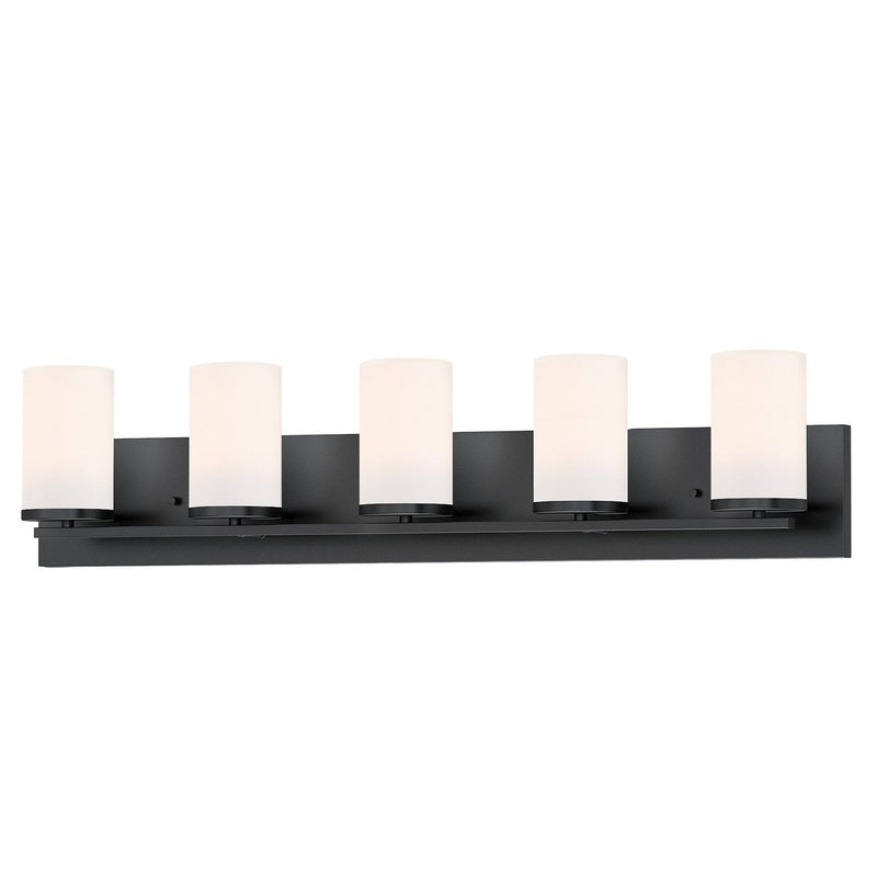 Maxim - 10285SWBK - Five Light Bath Vanity - Lateral - Black