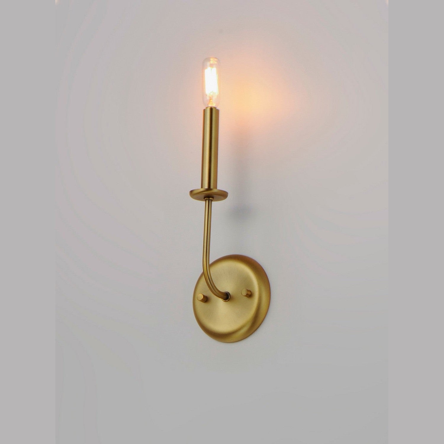 Maxim - 10321SBR - One Light Wall Sconce - Wesley - Satin Brass