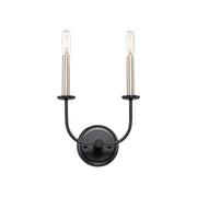 Maxim - 10322BKSN - Two Light Wall Sconce - Wesley - Black / Satin Nickel