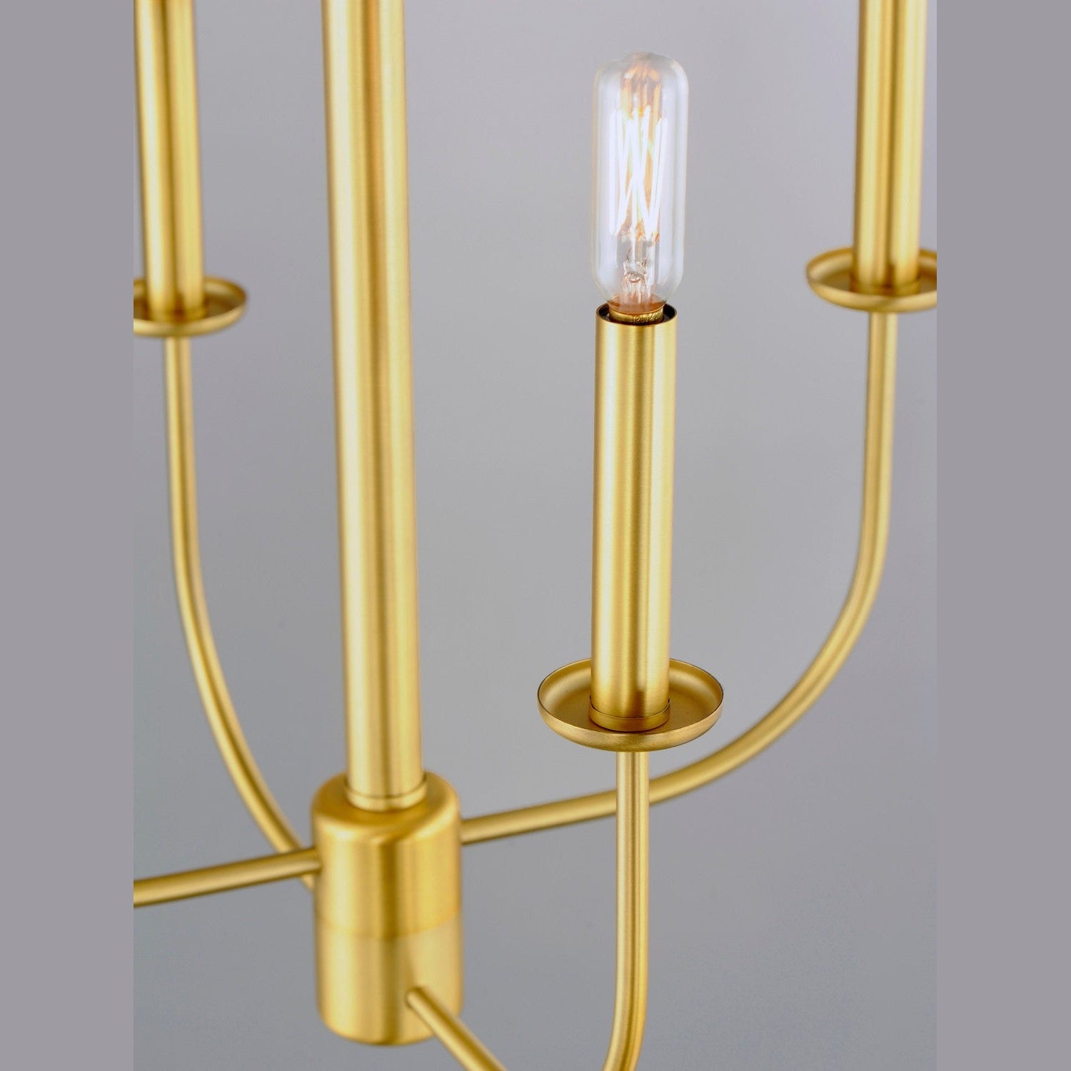 Maxim - 10324SBR - Four Light Chandelier - Wesley - Satin Brass