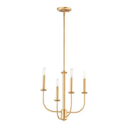 Maxim - 10324SBR - Four Light Chandelier - Wesley - Satin Brass