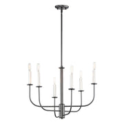 Maxim - 10326BKSN - Six Light Chandelier - Wesley - Black / Satin Nickel