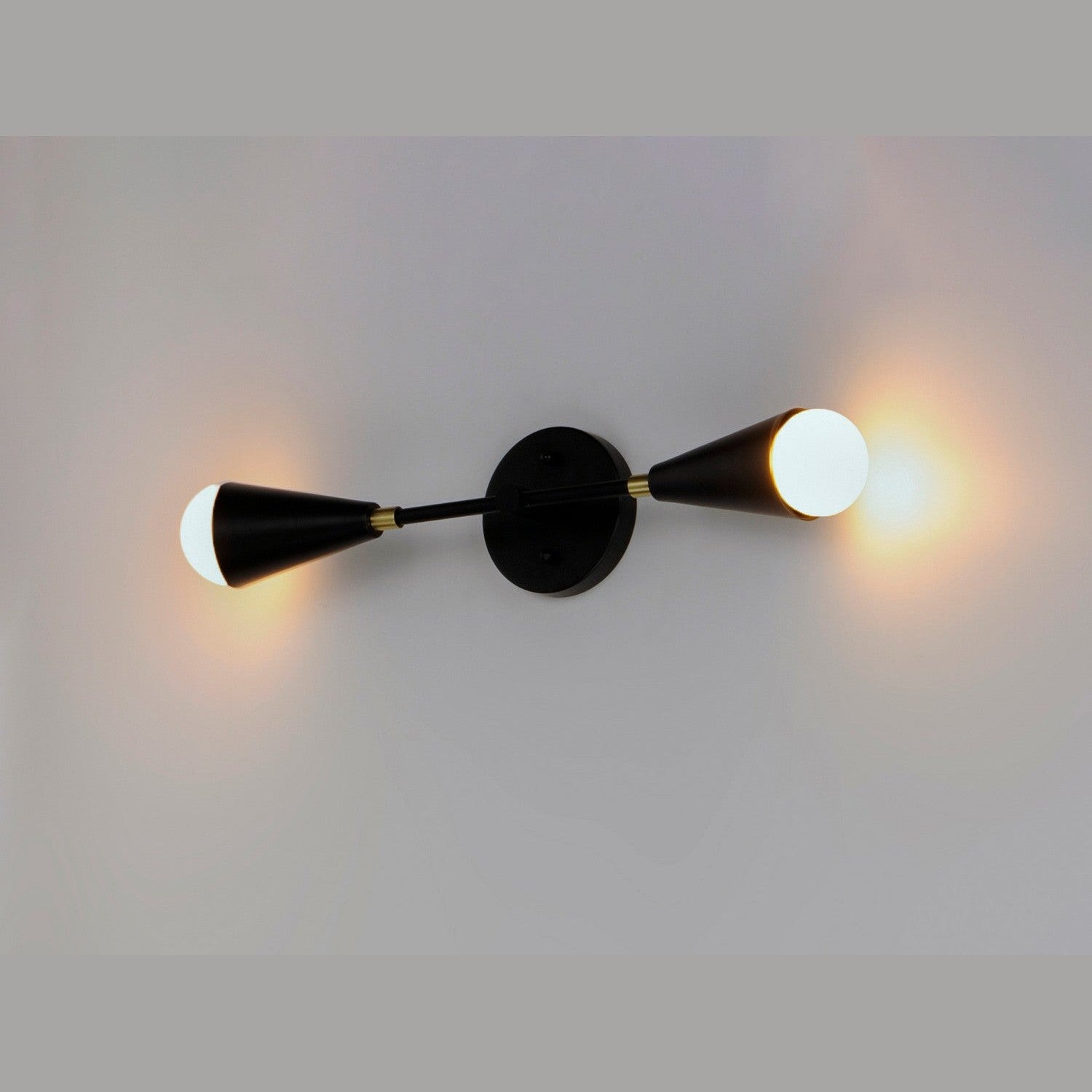 Maxim - 11262BKSBR - Two Light Wall Sconce - Lovell - Black / Satin Brass