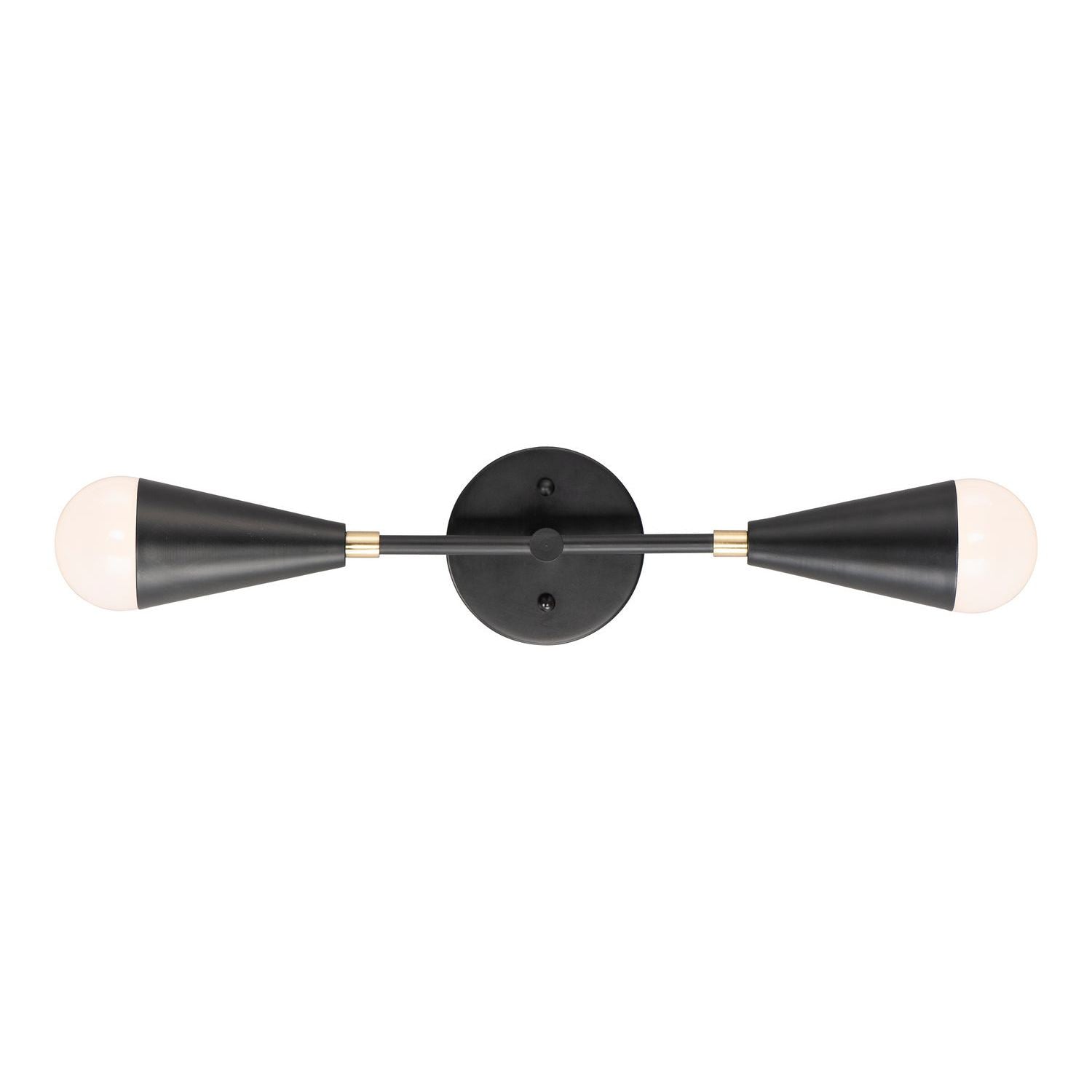 Maxim - 11262BKSBR - Two Light Wall Sconce - Lovell - Black / Satin Brass