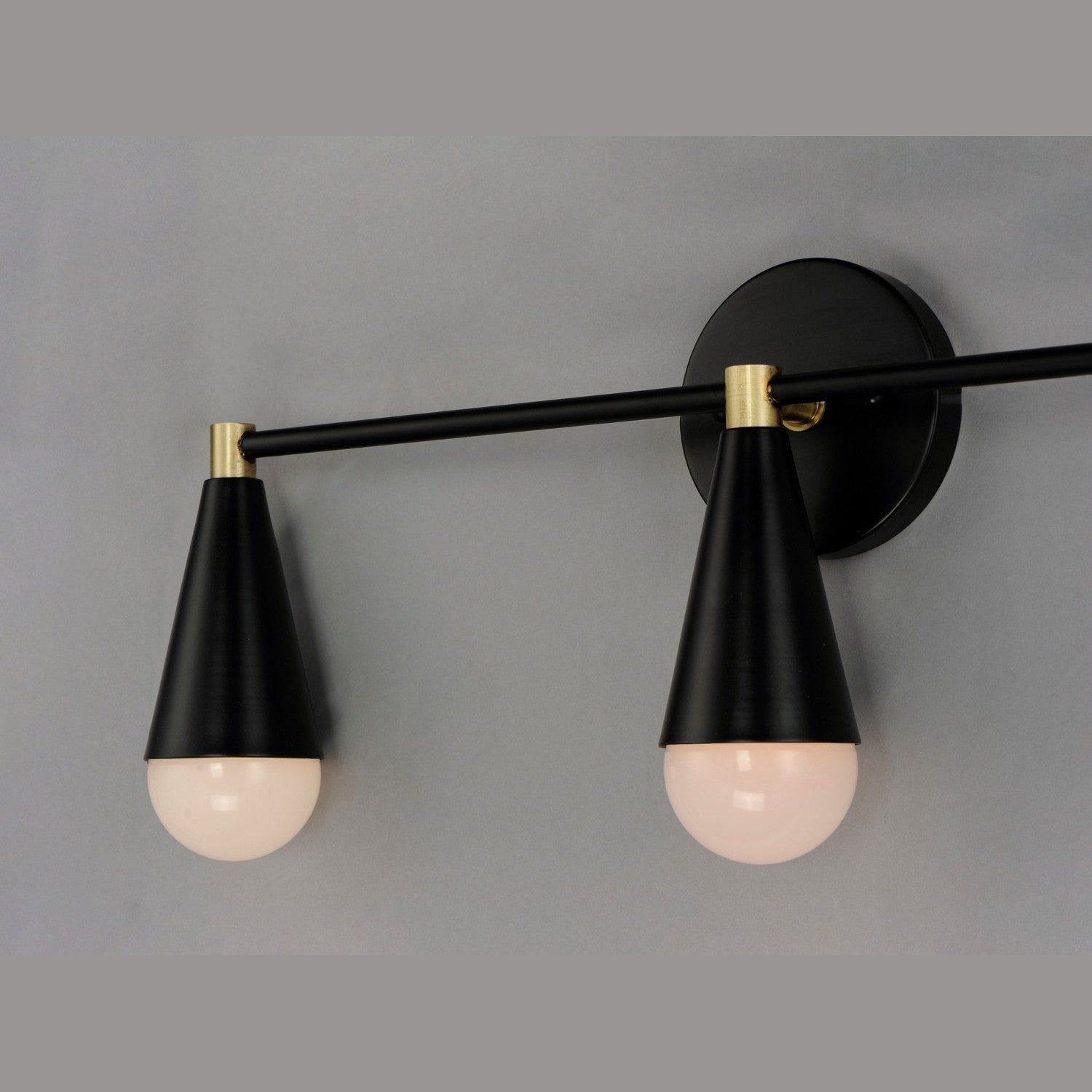 Maxim - 11263BKSBR - Three Light Bath Vanity - Lovell - Black / Satin Brass