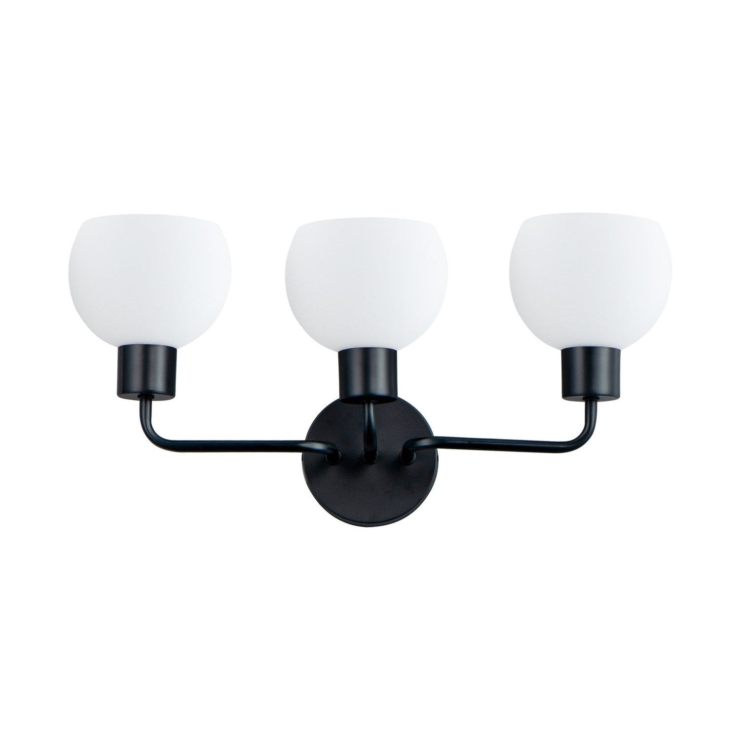 Maxim - 11273SWBK - Three Light Bath Vanity - Coraline - Black