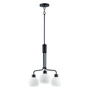 Maxim - 11276SWBK - Three Light Chandelier - Coraline - Black