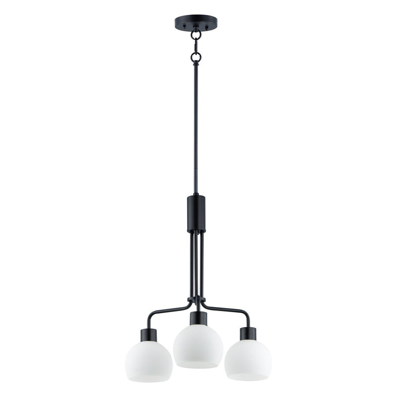 Maxim - 11276SWBK - Three Light Chandelier - Coraline - Black