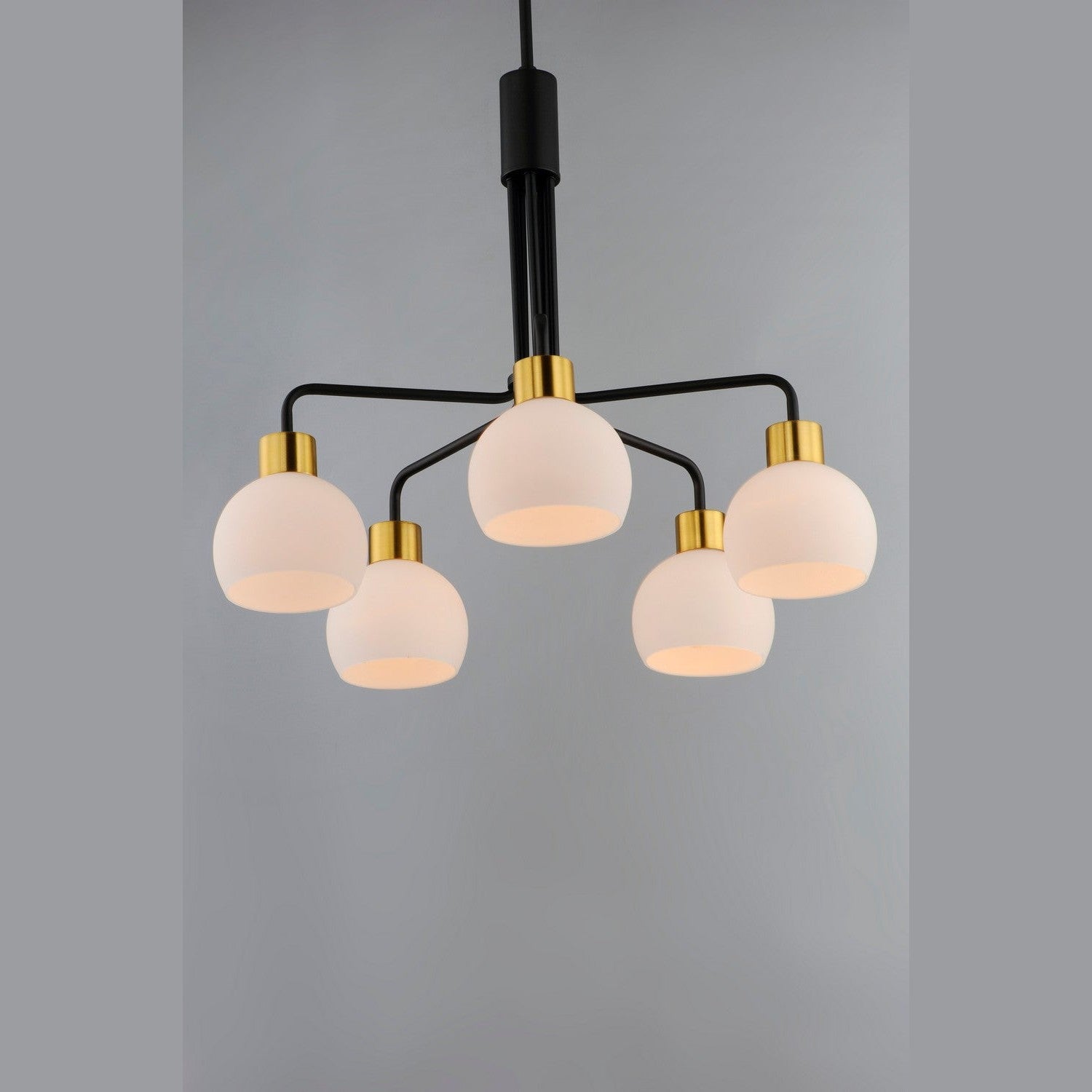 Maxim - 11277SWBZSBR - Five Light Chandelier - Coraline - Bronze / Satin Brass