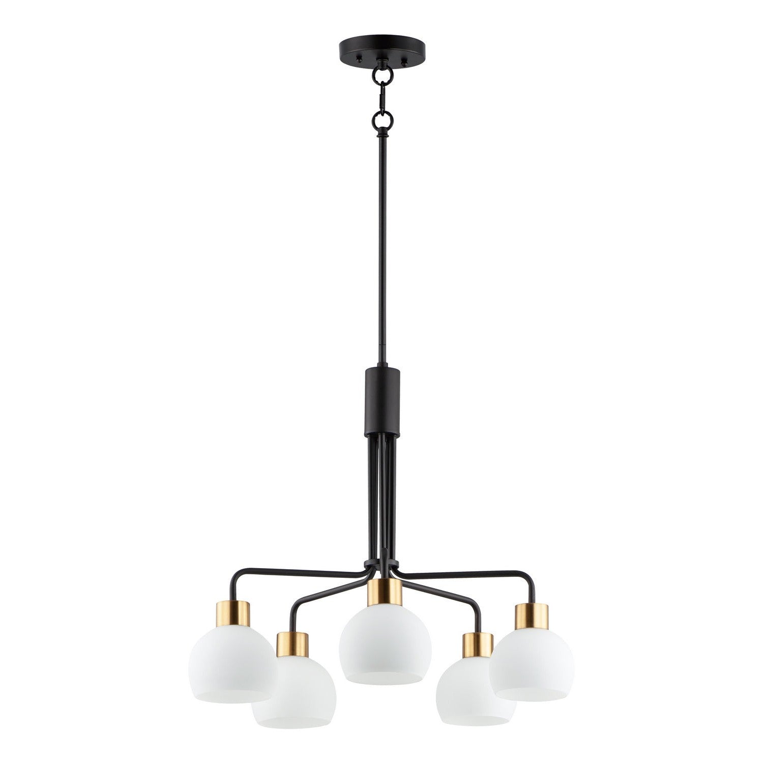 Maxim - 11277SWBZSBR - Five Light Chandelier - Coraline - Bronze / Satin Brass