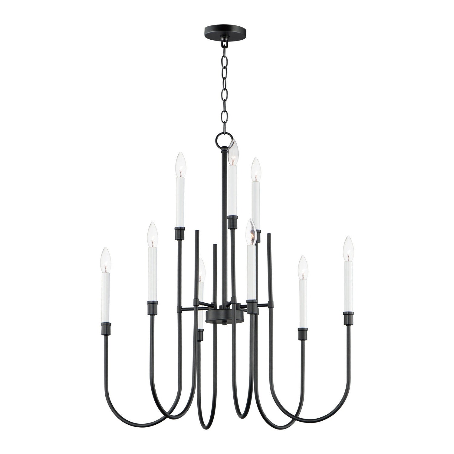 Maxim - 11289BK - Nine Light Chandelier - Tux - Black