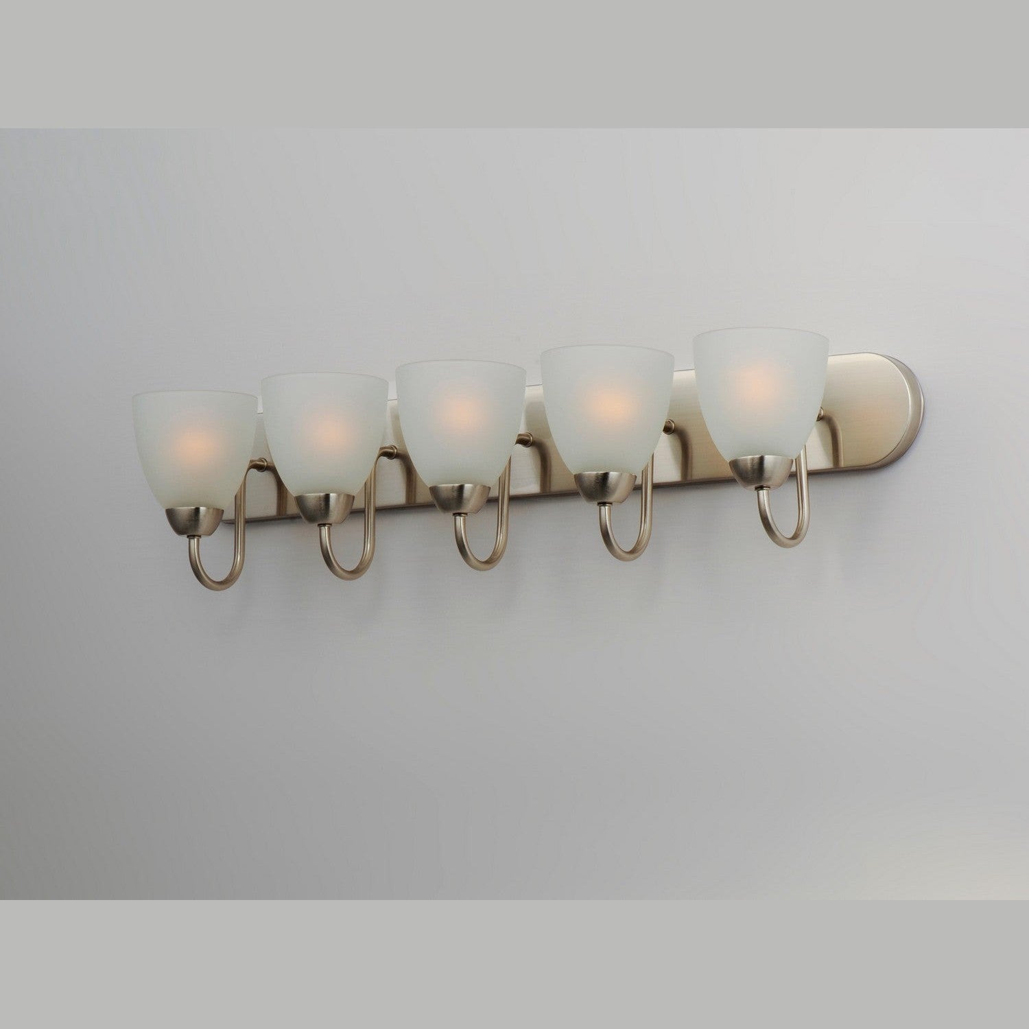 Maxim - 11385FTSN - Five Light Bath Vanity - Axis - Satin Nickel