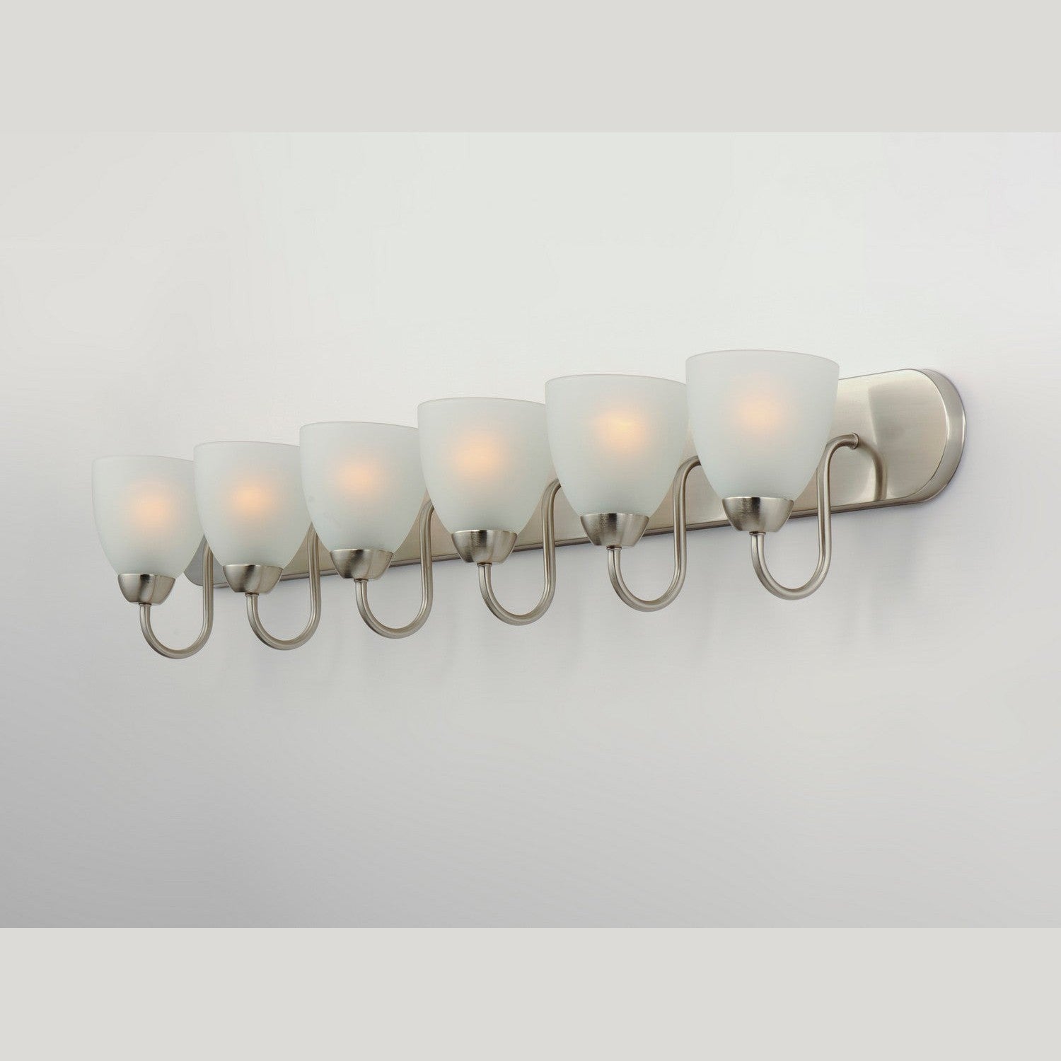 Maxim - 11386FTSN - Six Light Bath Vanity - Axis - Satin Nickel
