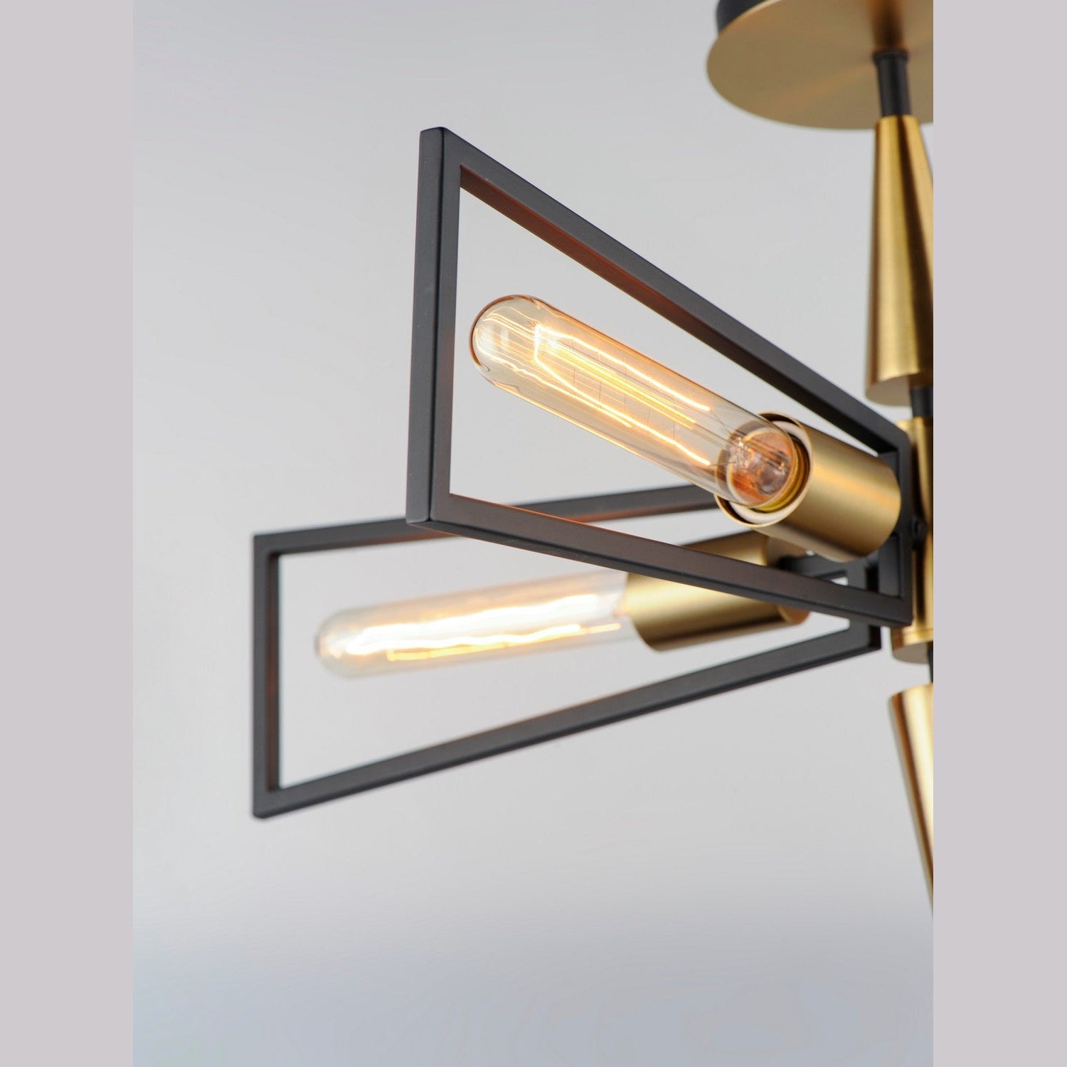 Maxim - 11650BKSBR - Four Light Flush Mount - Wings - Black / Satin Brass