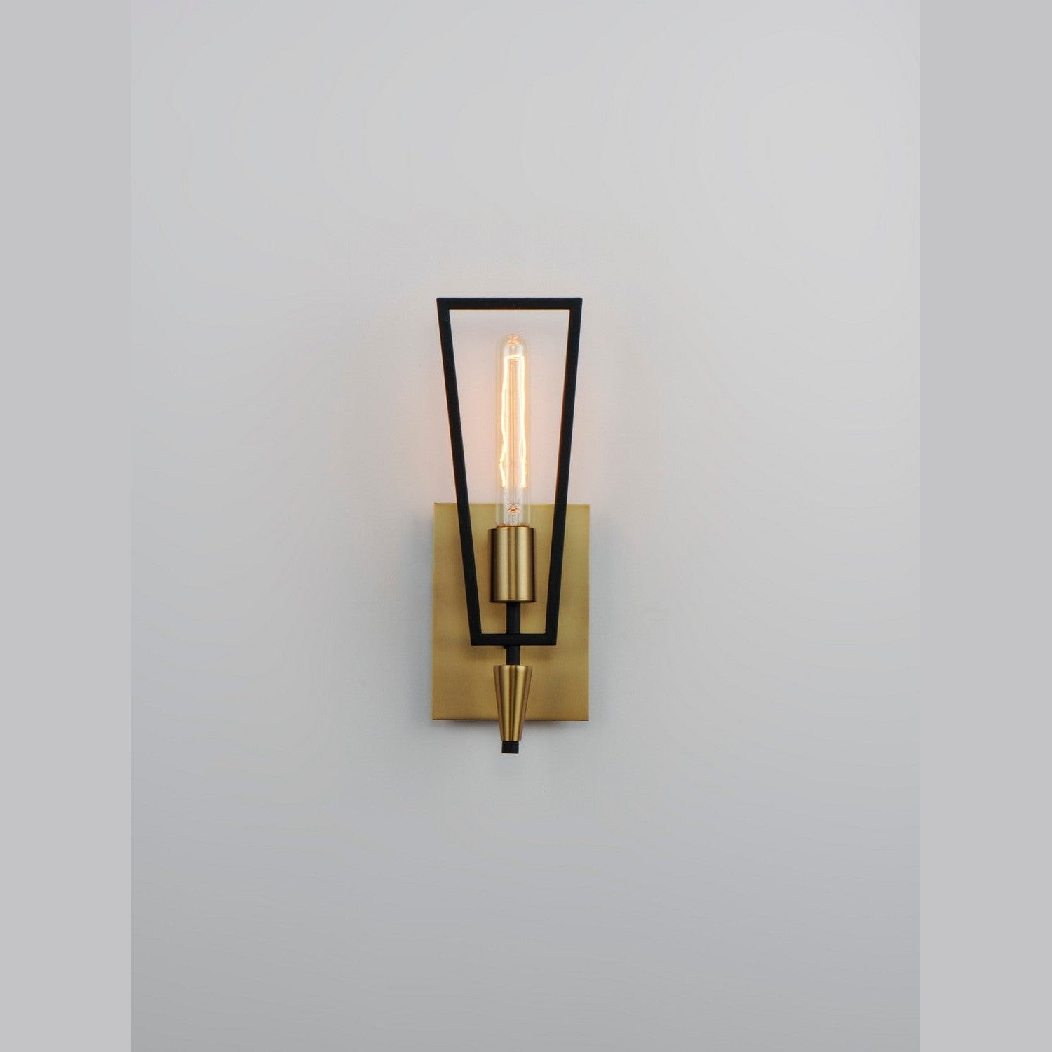 Maxim - 11651BKSBR - One Light Wall Sconce - Wings - Black / Satin Brass