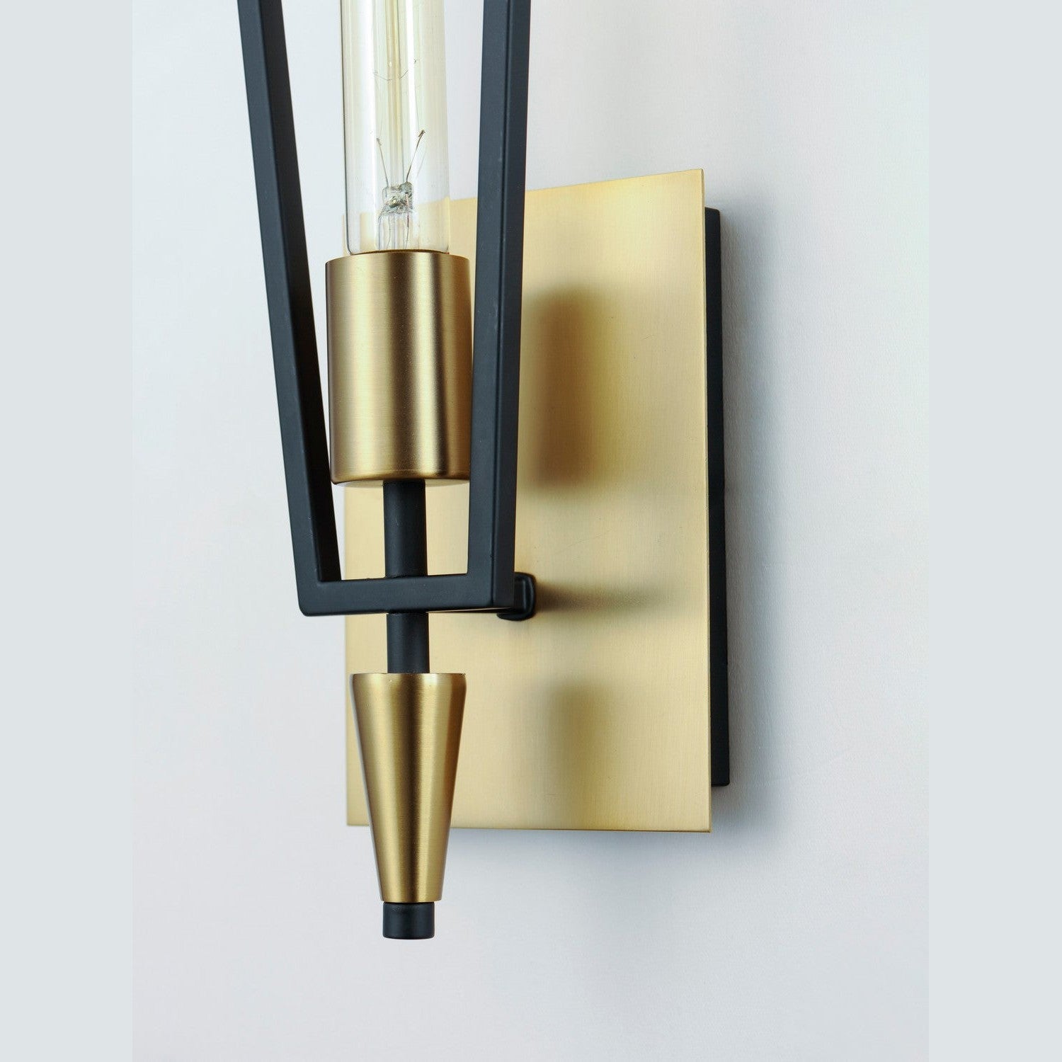 Maxim - 11651BKSBR - One Light Wall Sconce - Wings - Black / Satin Brass