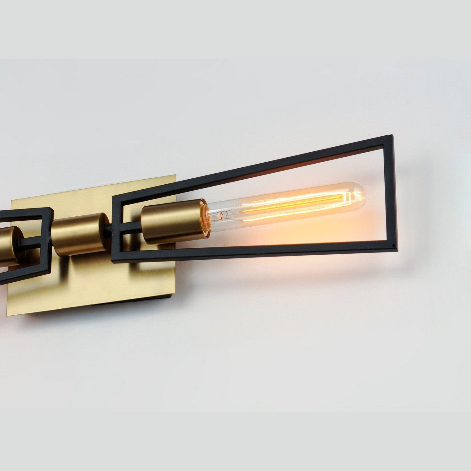 Maxim - 11652BKSBR - Two Light Wall Sconce - Wings - Black / Satin Brass