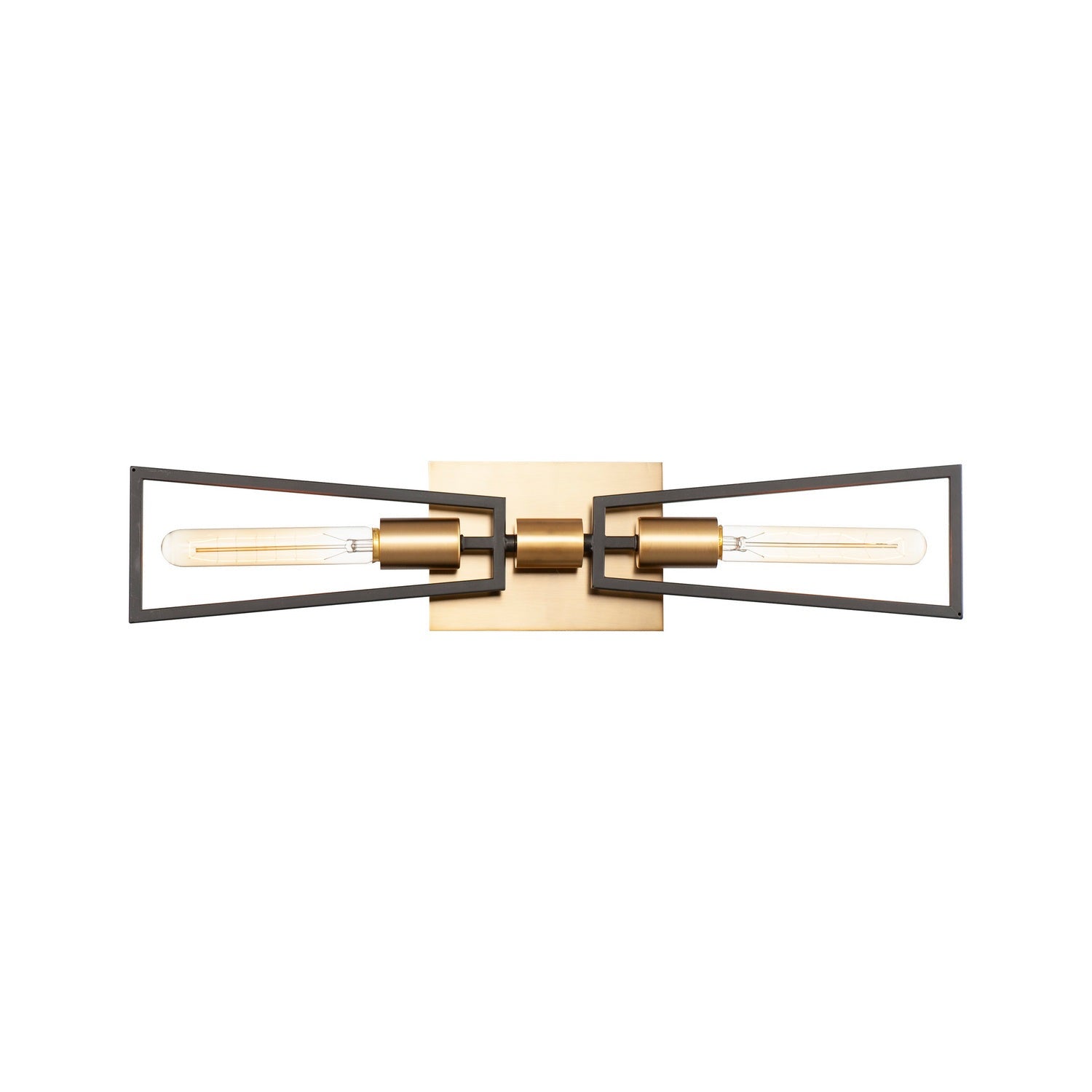 Maxim - 11652BKSBR - Two Light Wall Sconce - Wings - Black / Satin Brass