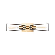Maxim - 11652BKSBR - Two Light Wall Sconce - Wings - Black / Satin Brass