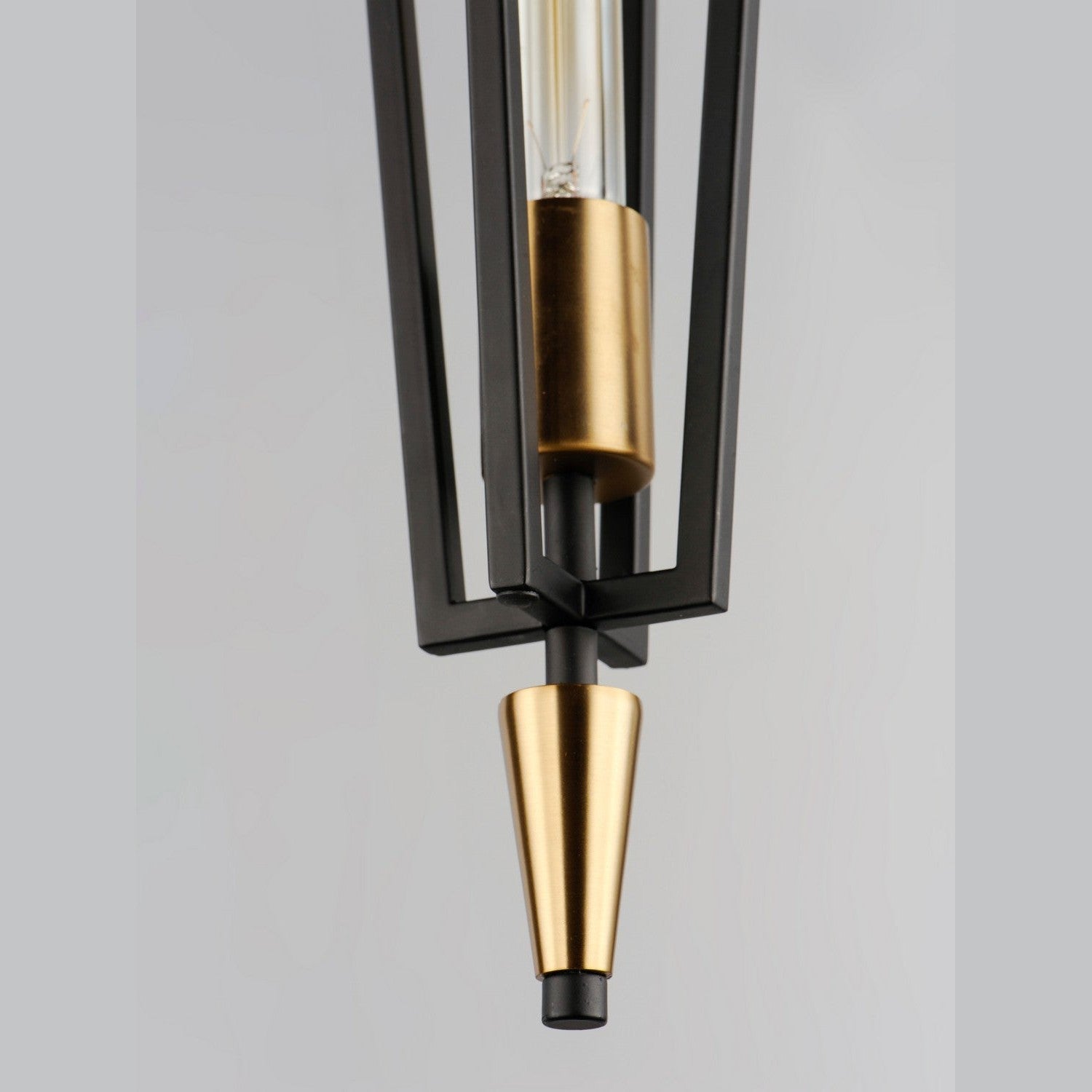 Maxim - 11653BKSBR - One Light Pendant - Wings - Black / Satin Brass