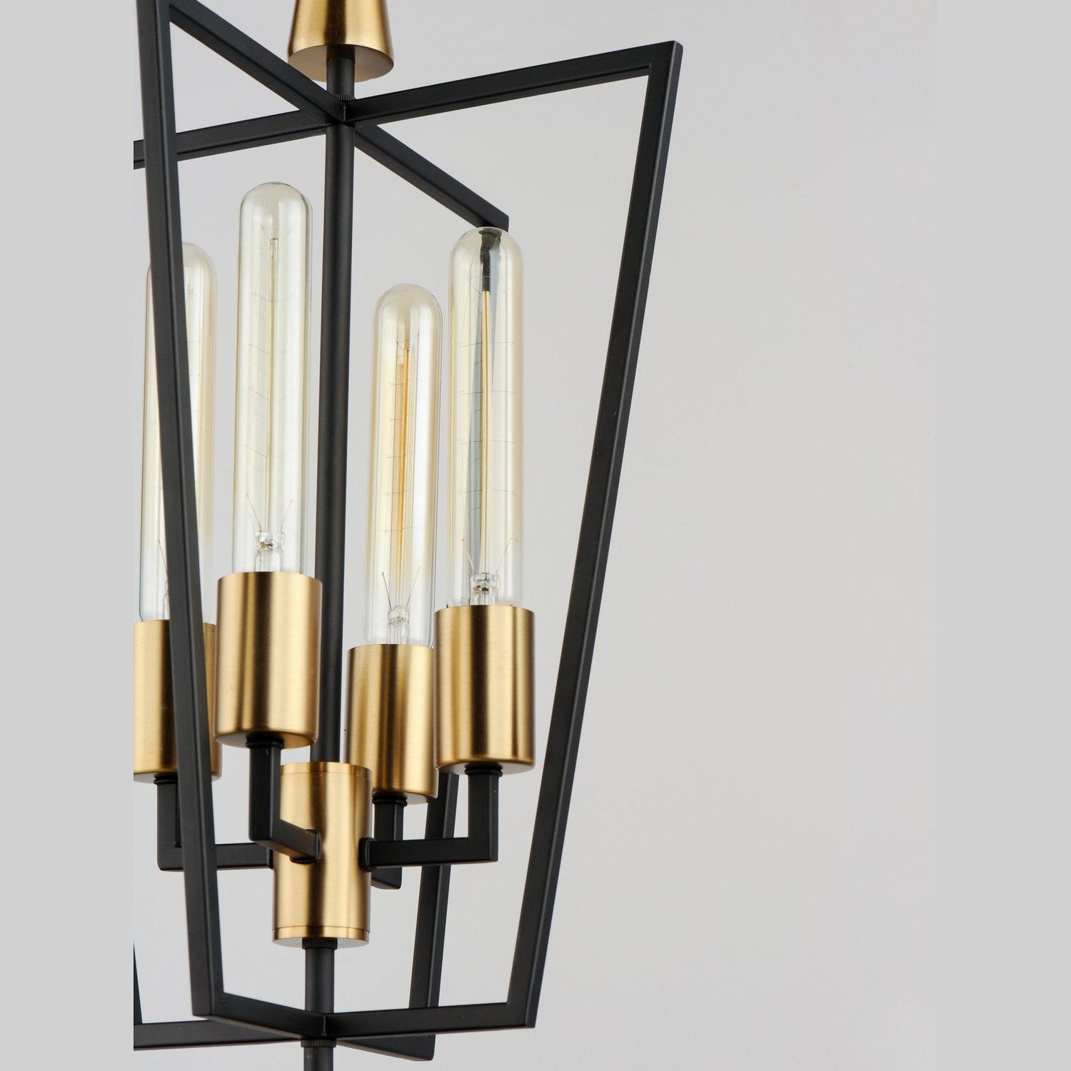 Maxim - 11654BKSBR - Four Light Pendant - Wings - Black / Satin Brass