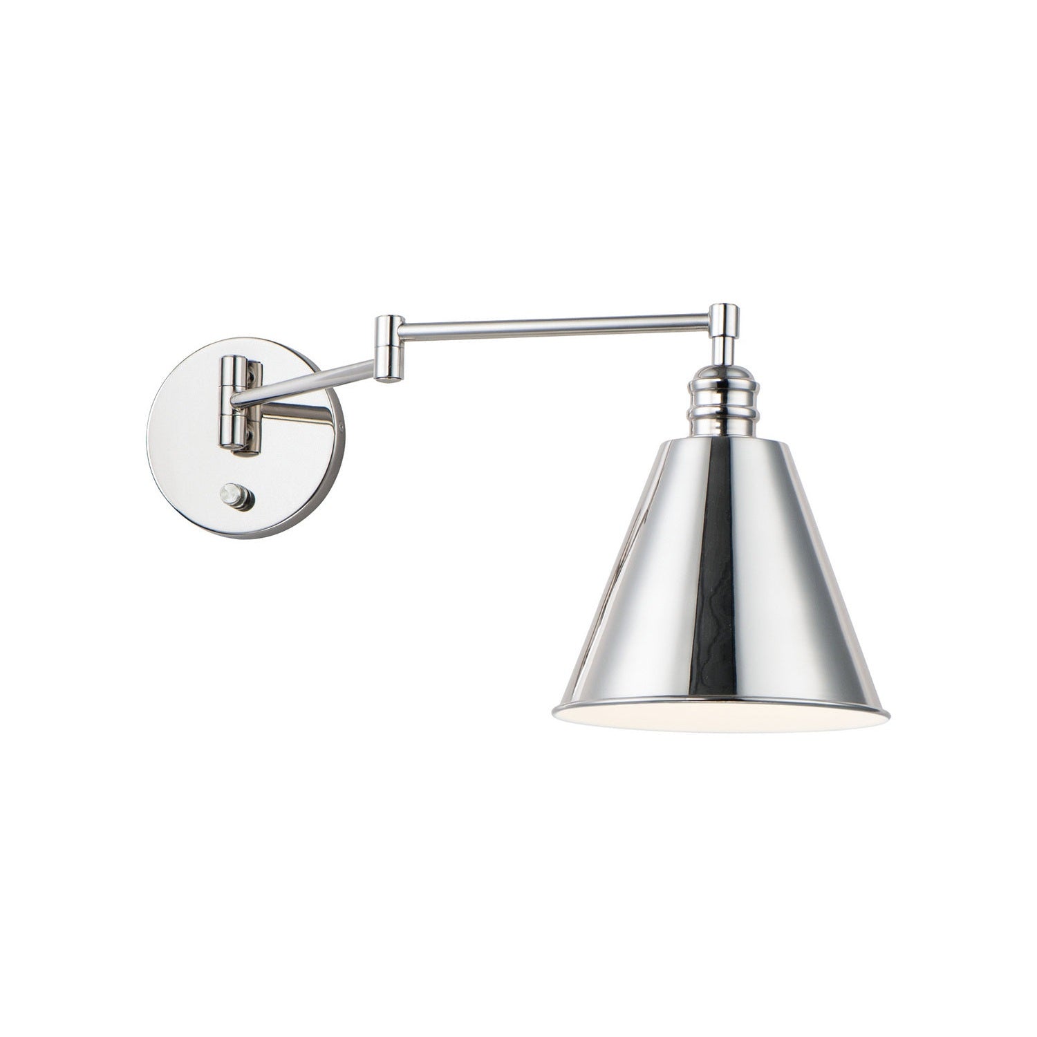 Maxim - 12220PN - One Light Wall Sconce - Library - Polished Nickel