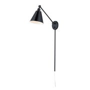 Maxim - 12222BK - One Light Wall Sconce - Library - Black
